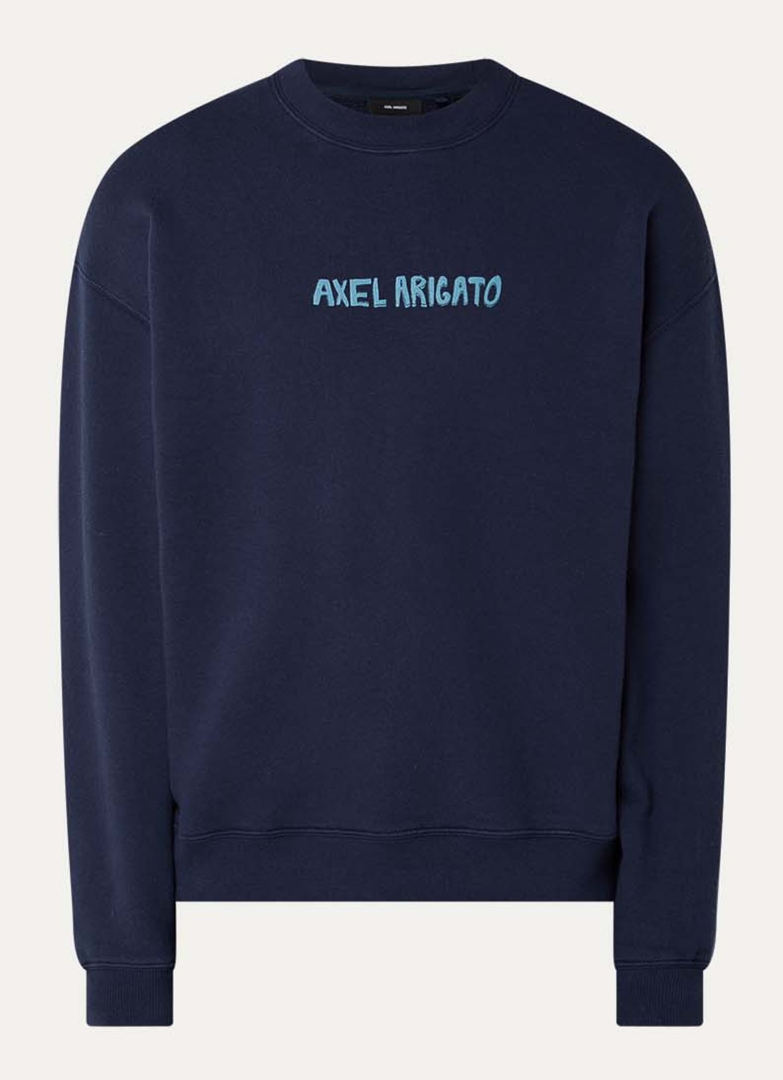 Axel Arigato Norton sweater met logo - voorkant 2 donkerblauw