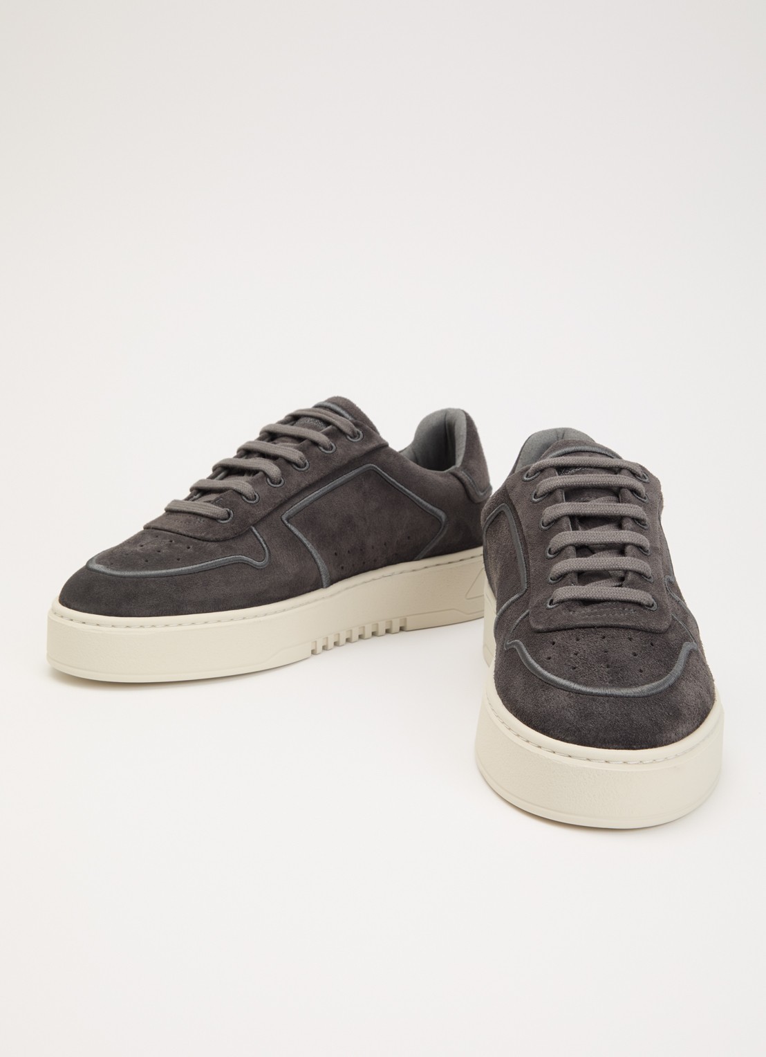 Axel Arigato Orbit sneaker van suède met borduring - detail 3 antraciet