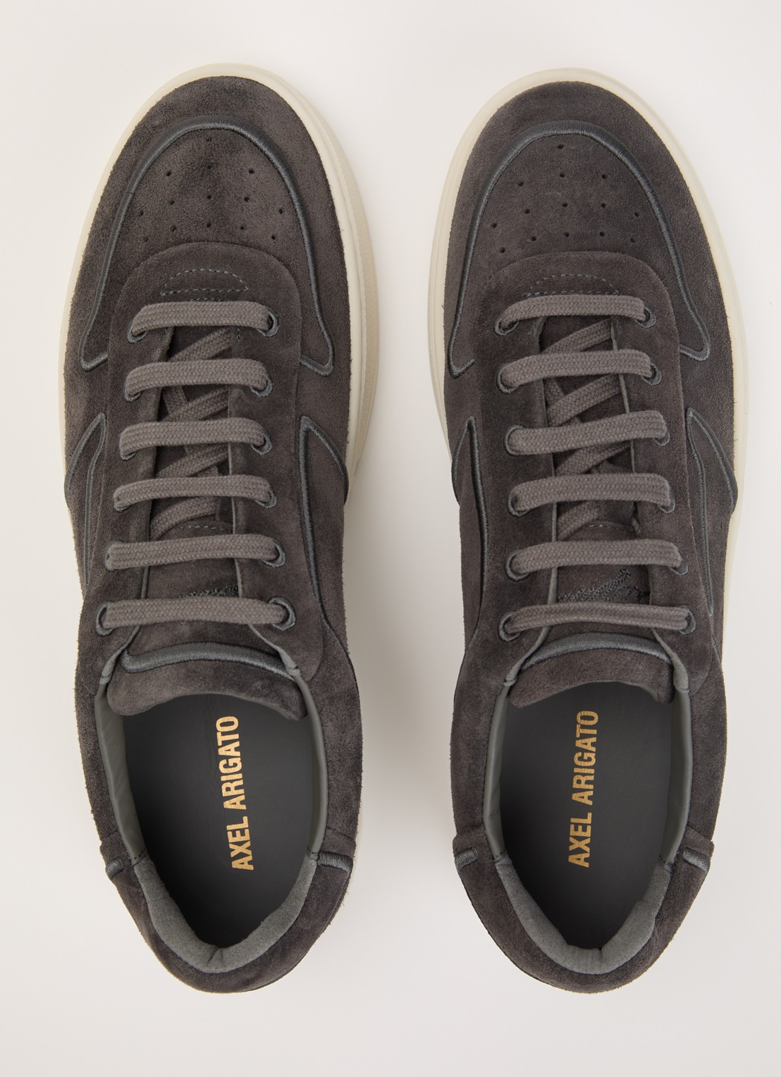 Axel Arigato Orbit sneaker van suède met borduring - detail 4 antraciet
