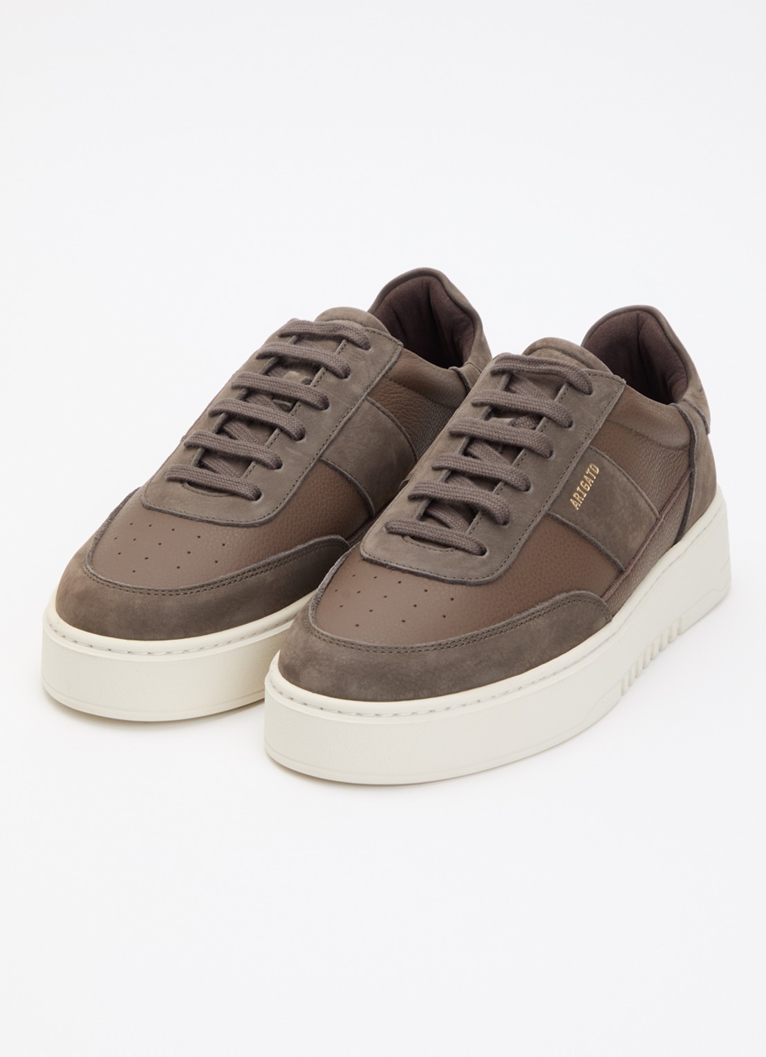 Axel Arigato Orbit Vintage sneaker van nubuck met leren details - detail 3 bruin