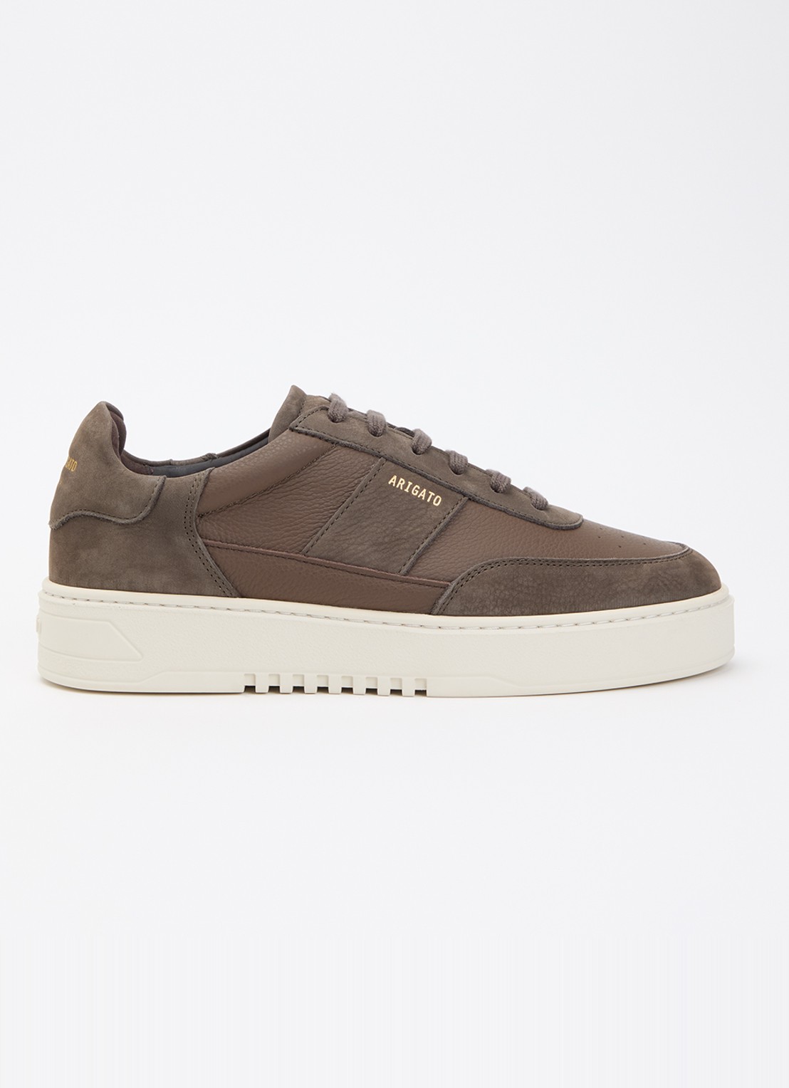 Axel Arigato Orbit Vintage sneaker van nubuck met leren details - voorkant 2 bruin