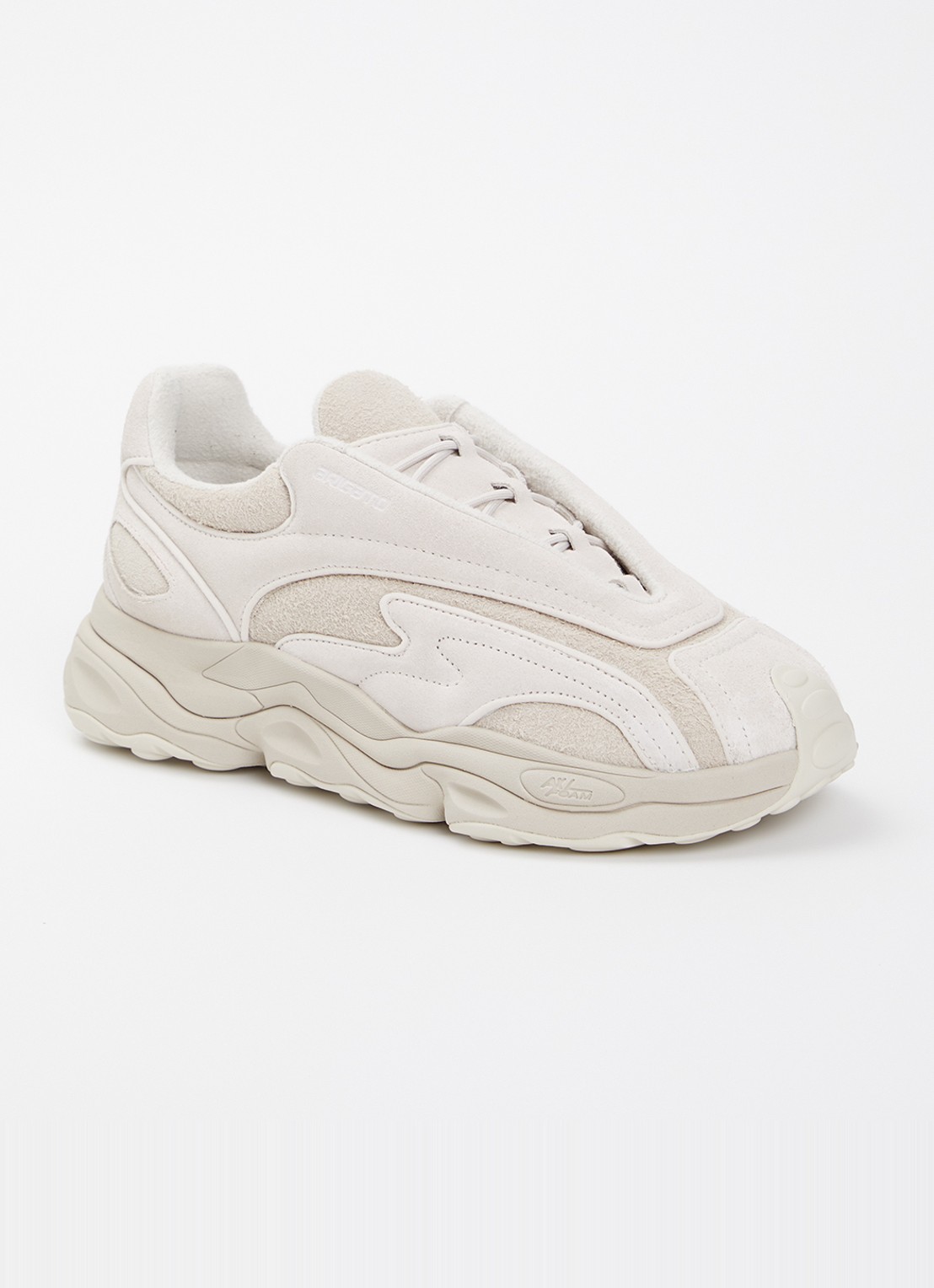 Axel Arigato Satellite Neo Runner van suède met structuur details - voorkant 2 beige