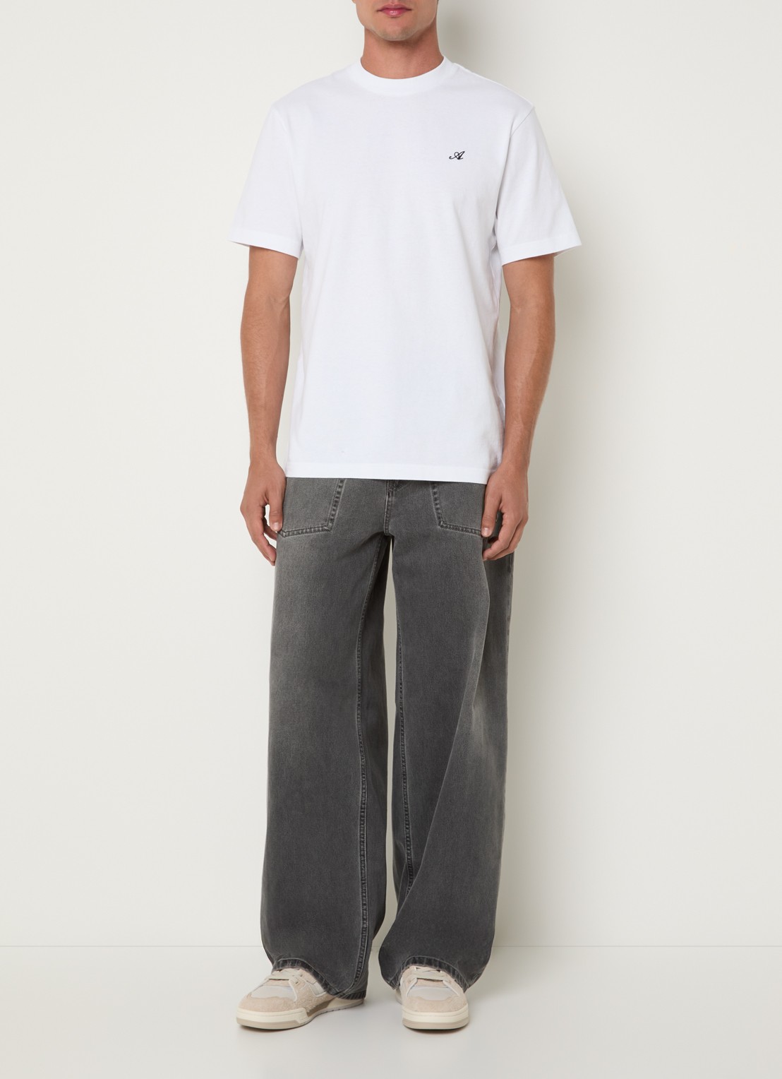 Axel Arigato Signature T-shirt met logo - voorkant 2 wit