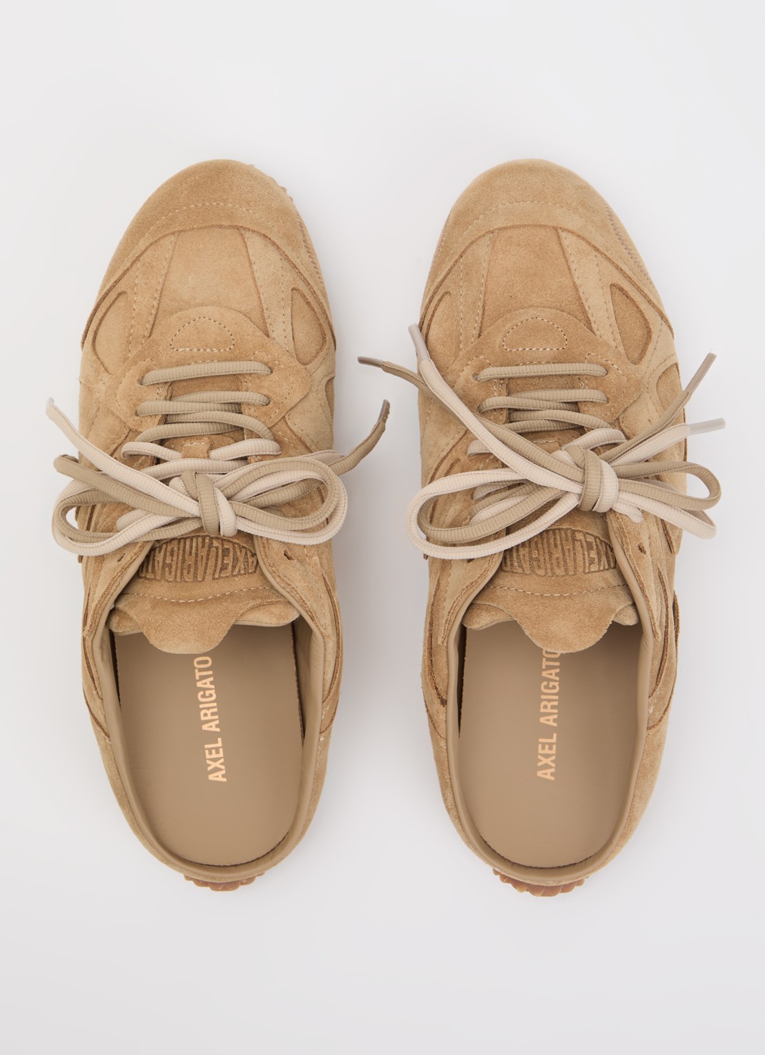 Axel Arigato Slow Mule sneakers van suède - detail 4 naturel