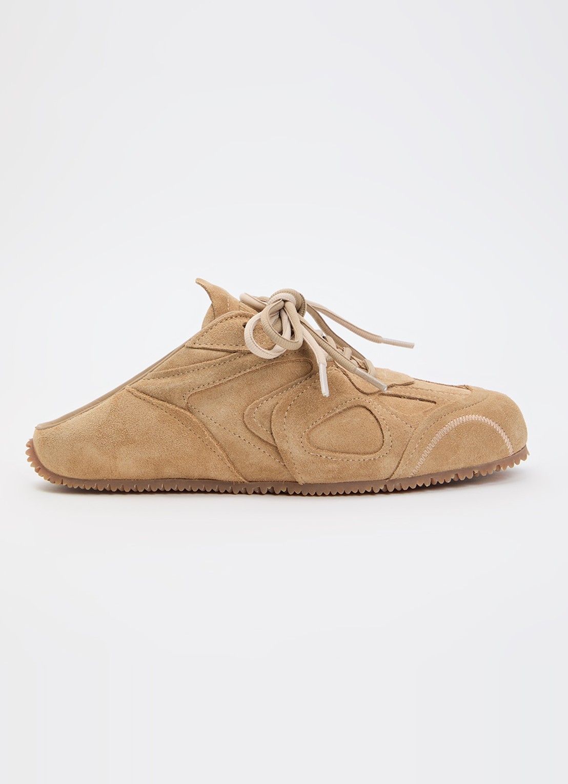 Axel Arigato Slow Mule sneakers van suède - voorkant naturel
