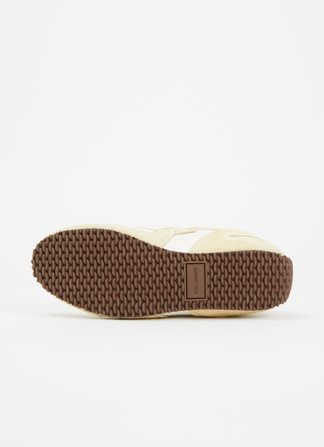 Axel Arigato Slow Runner sneaker met suède details - detail 5 lichtgeel
