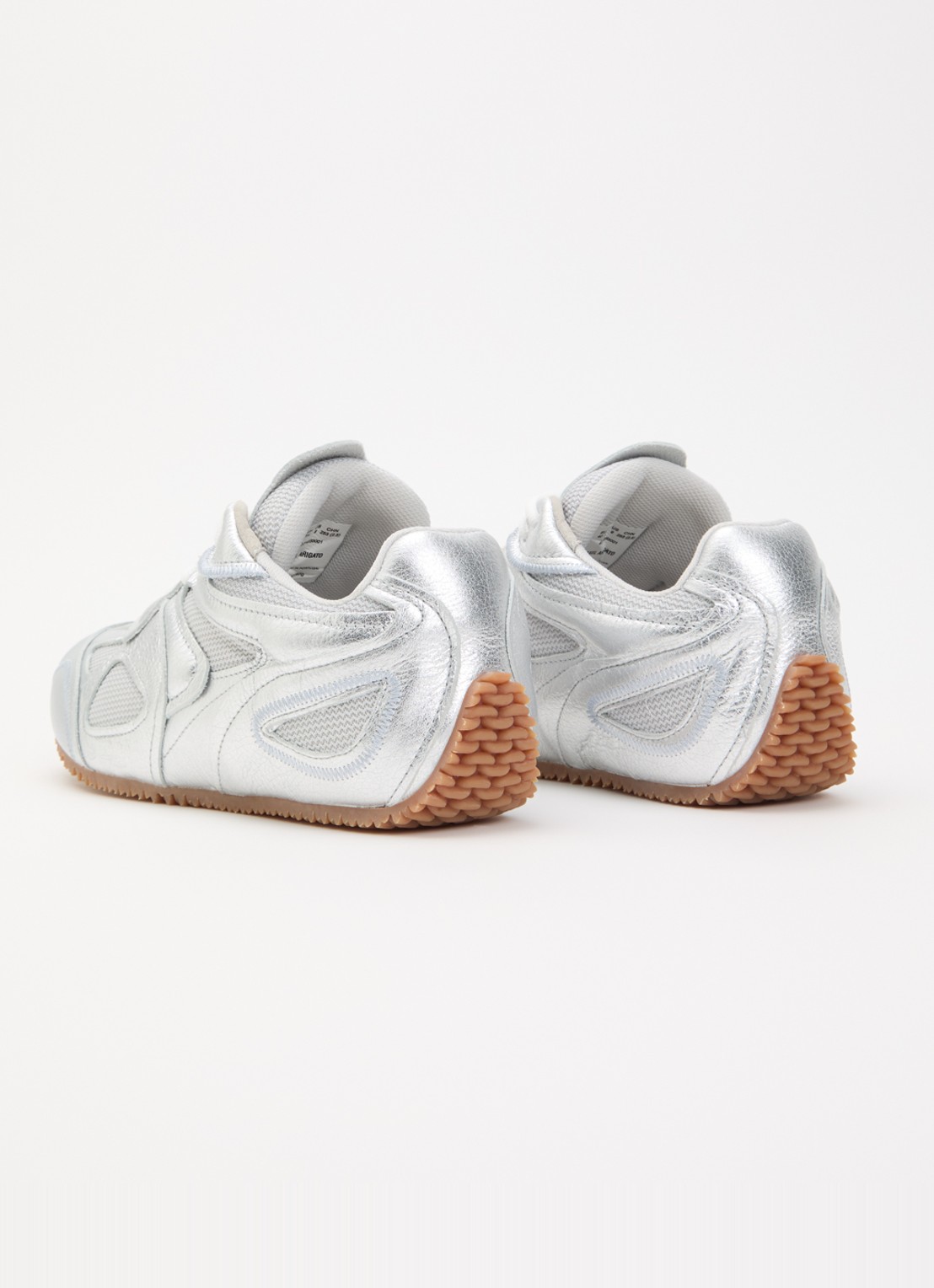 Axel Arigato Slow runner sneaker van leer met mesh details  - achterkant 5 zilver