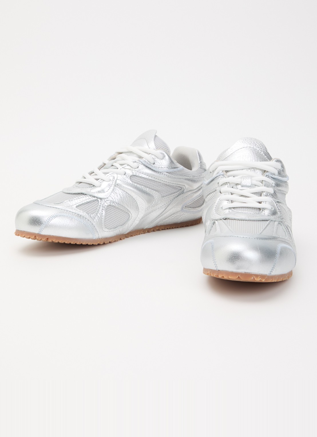 Axel Arigato Slow runner sneaker van leer met mesh details  - detail 2 zilver