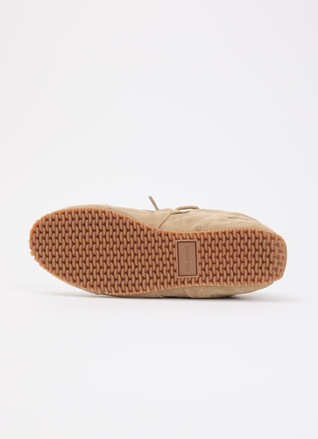 Axel Arigato Slow Shearling sneaker van suède - detail 4 camel