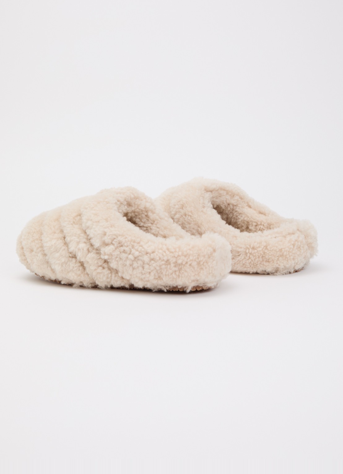 Axel Arigato Snail Shearling muiltje van teddy - achterkant 2 lichtbruin