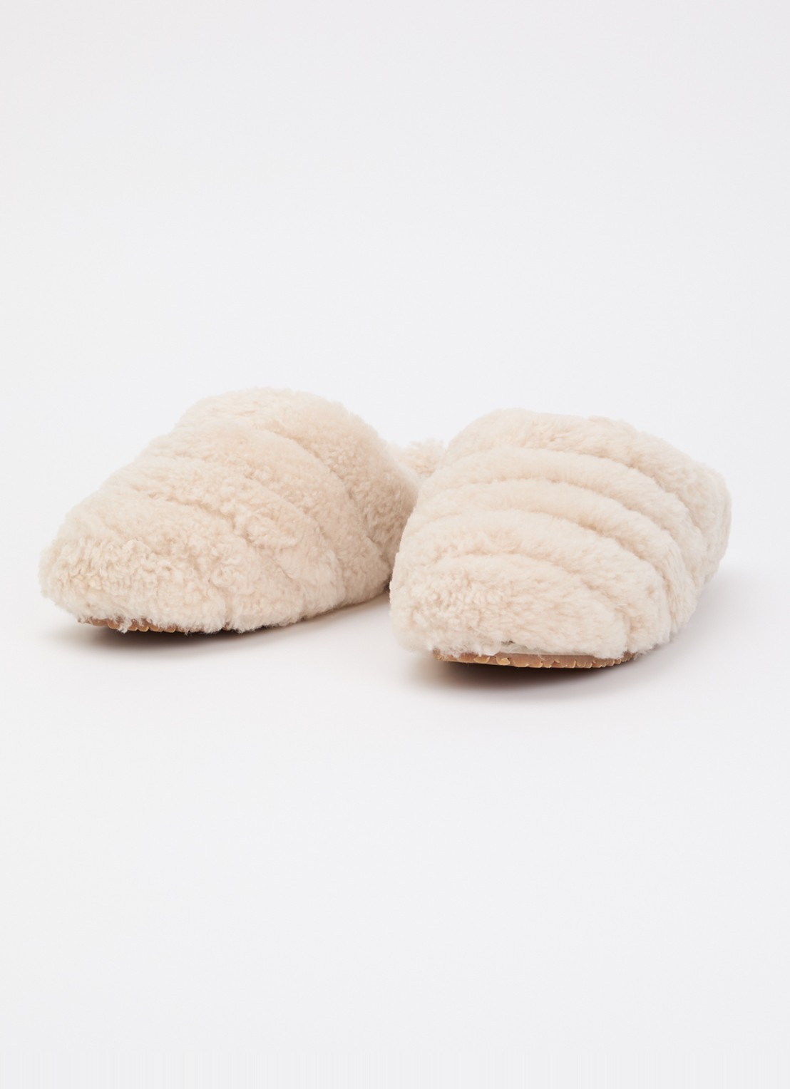 Axel Arigato Snail Shearling muiltje van teddy - detail 3 lichtbruin