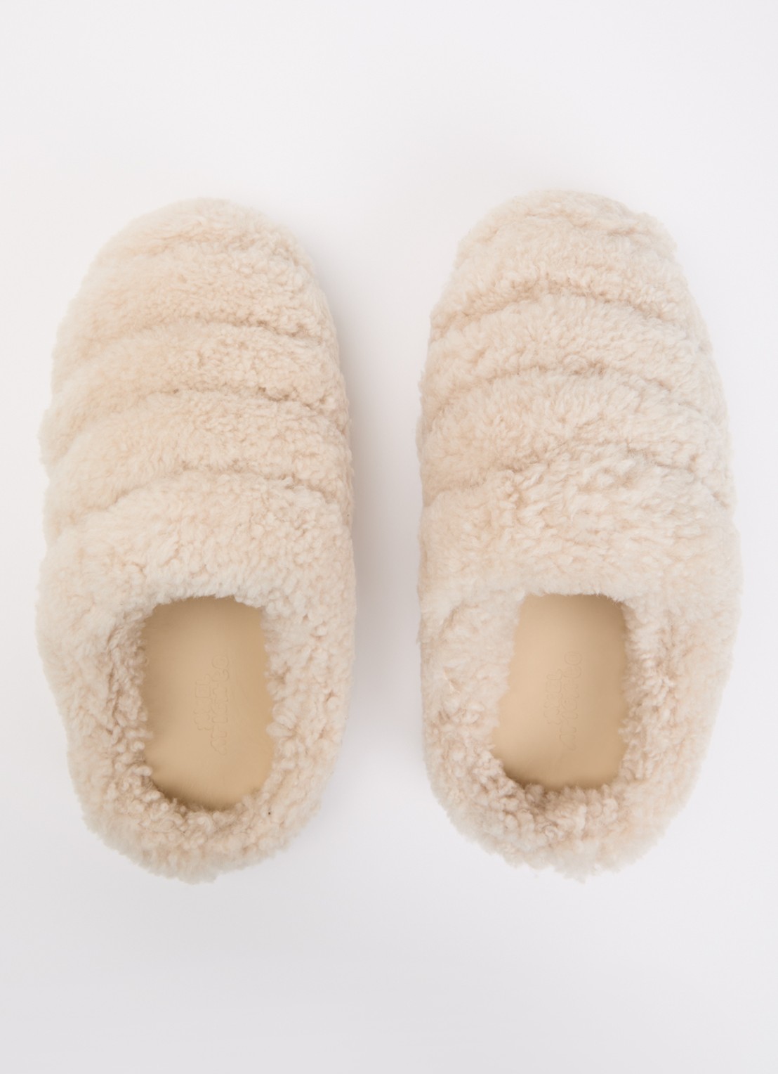 Axel Arigato Snail Shearling muiltje van teddy - detail 4 lichtbruin