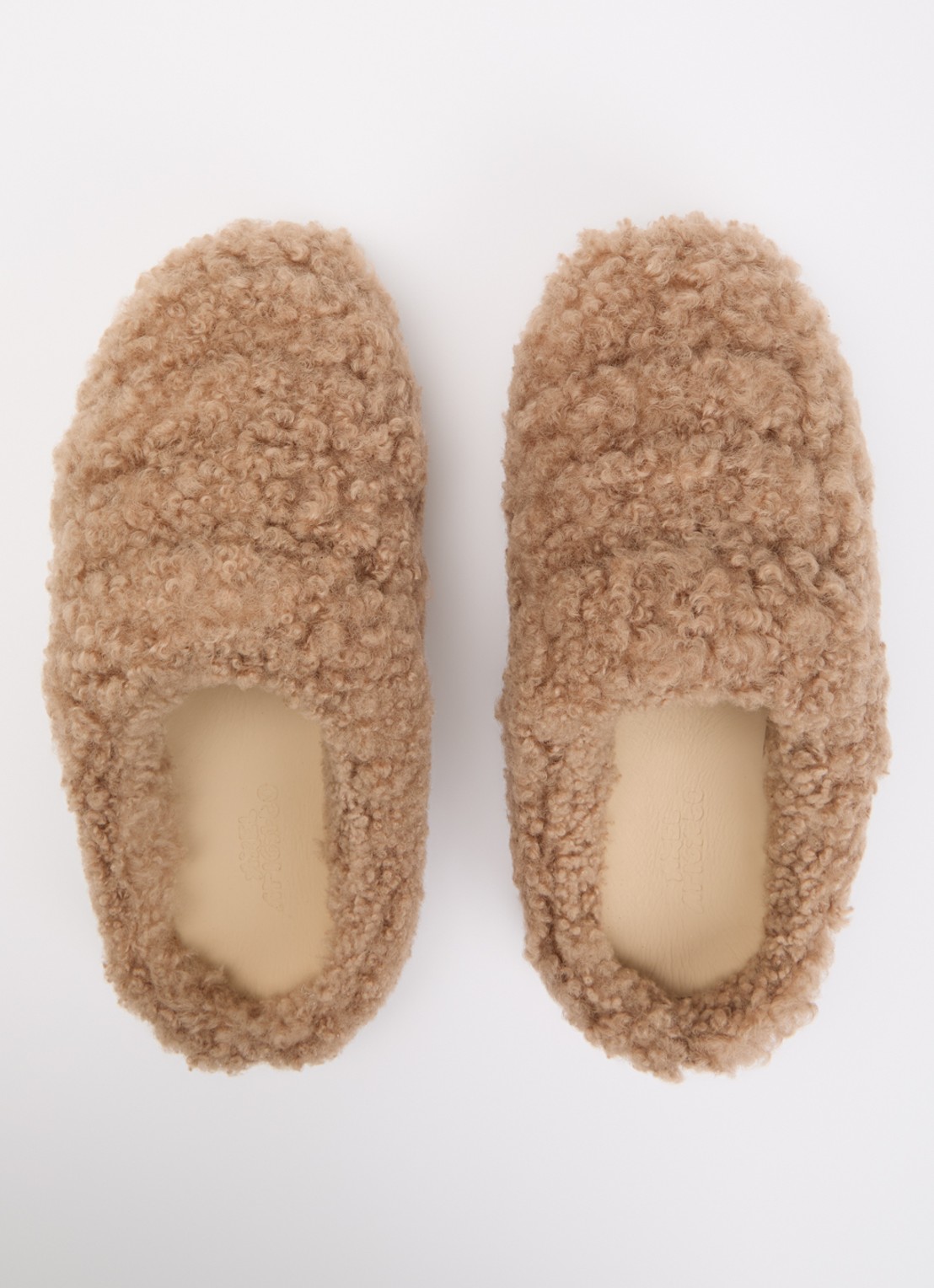 Axel Arigato Snail Shearling muiltje van teddy - detail 4 gebroken wit