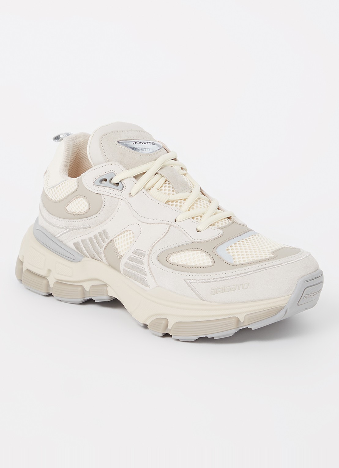Axel Arigato Sphere Runner sneaker van leer met suède details - voorkant 2 beige