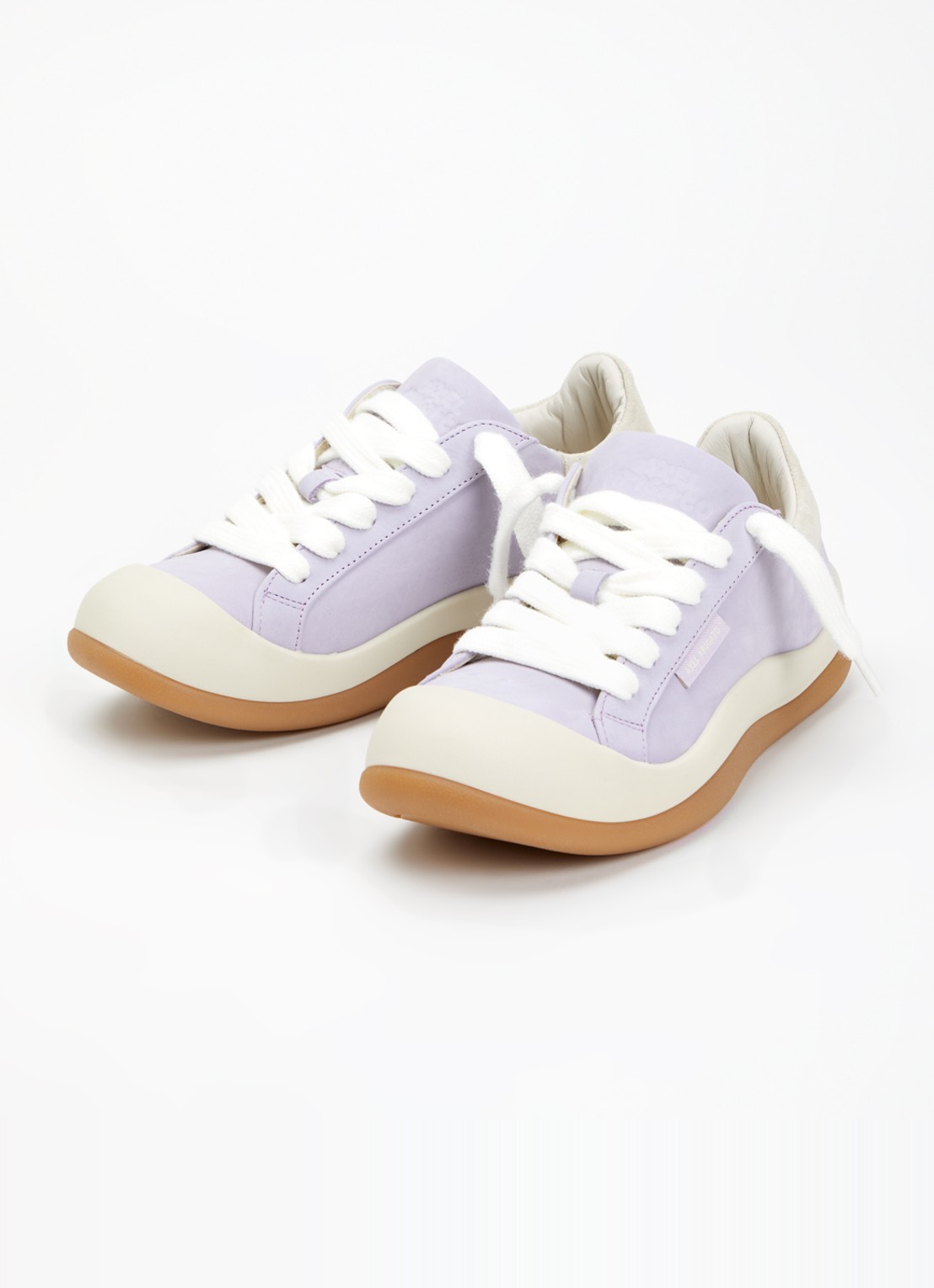 Axel Arigato Squish sneaker van nubuck met suède details - detail 3 lichtpaars