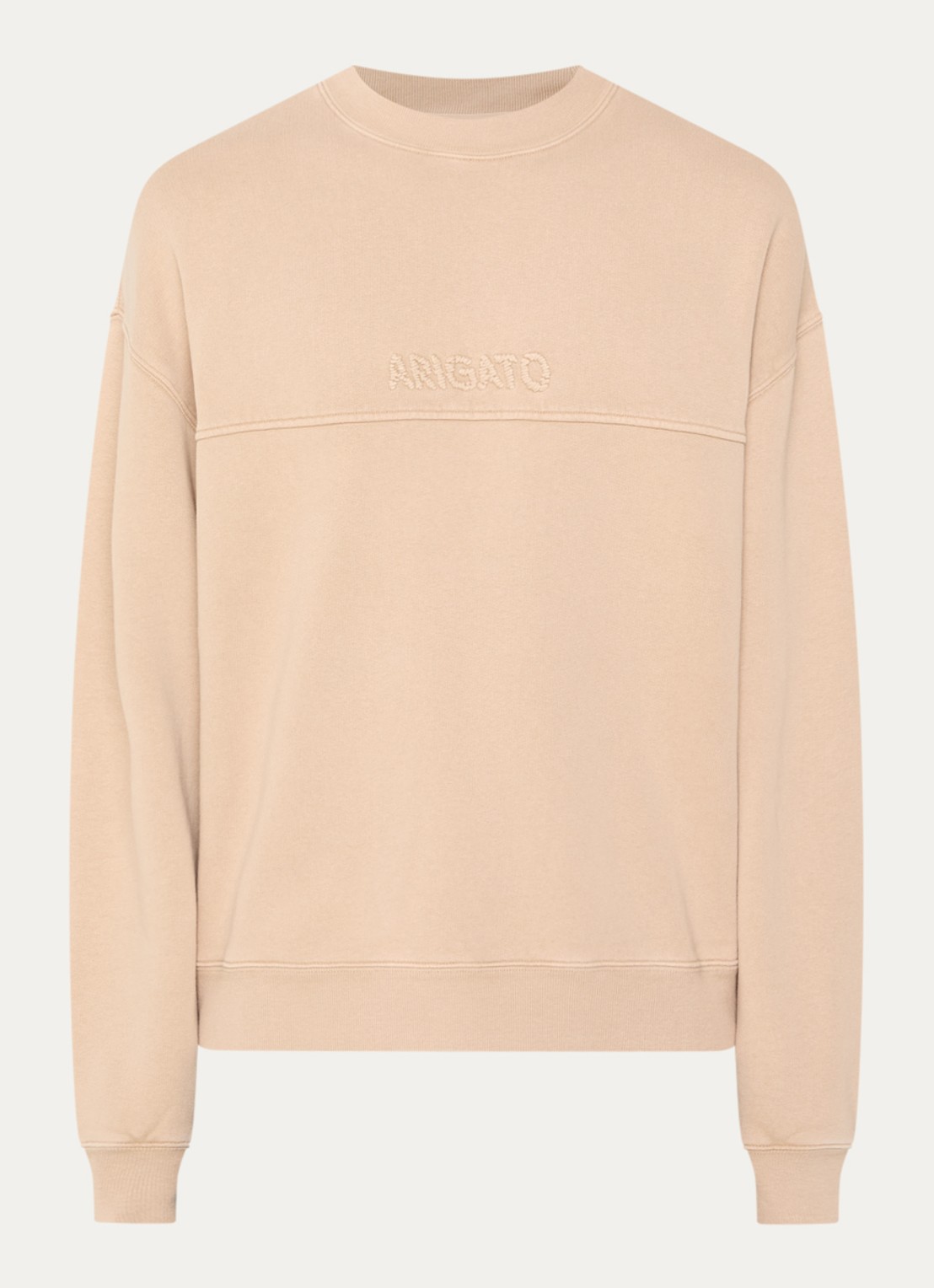 Axel Arigato Sweater met logoborduring - voorkant 3 camel