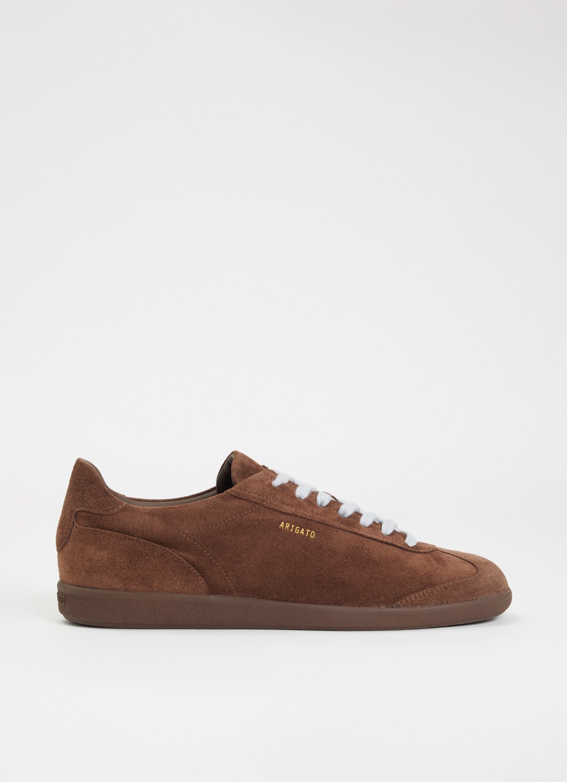 Axel Arigato Zane sneaker van leer met suède details - voorkant 4 donkerbruin