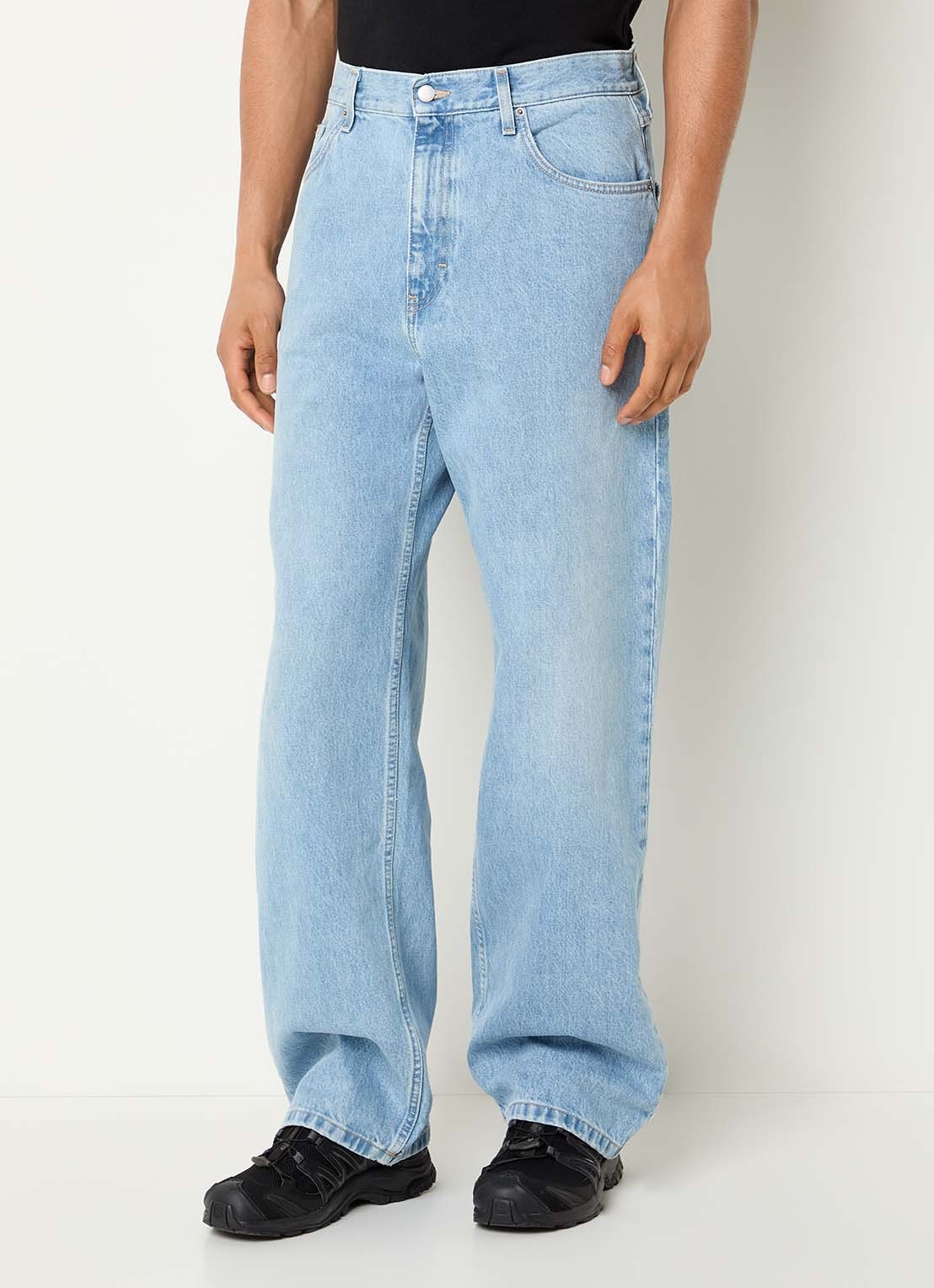 Axel Arigato Zine loose fit jeans met lichte wassing - detail 3 indigo