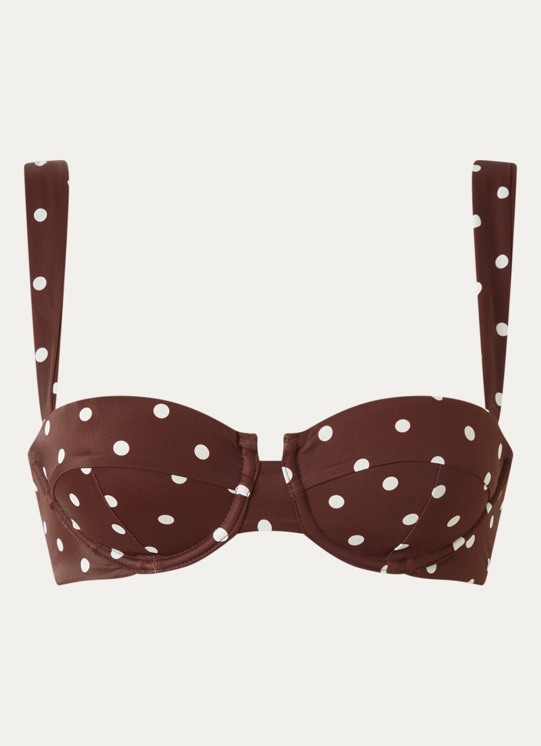 Aya Label The Clio balconette bikinitop met beugel en uitneembare vulling - voorkant 2 hazelnootbruin