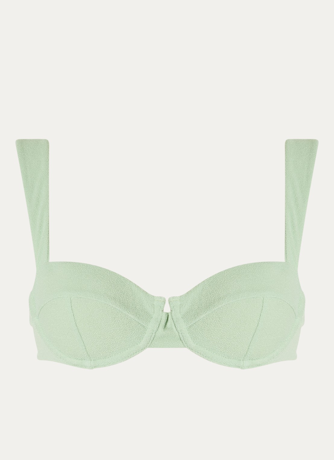 Aya Label The Clio balconette bikinitop met beugel en uitneembare vulling - voorkant 4 groen
