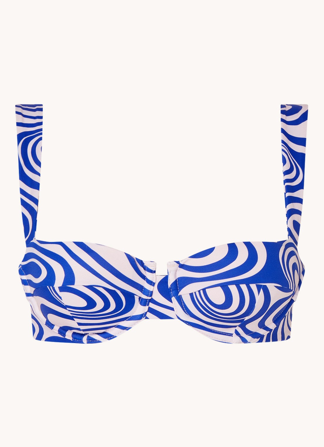 Aya Label The Clio balconette bikinitop met beugel en uitneembare vulling - voorkant blauw