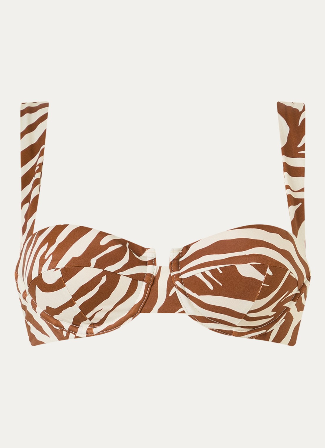 Aya Label The Clio balconette bikinitop met beugel en uitneembare vulling - voorkant 2 bruin