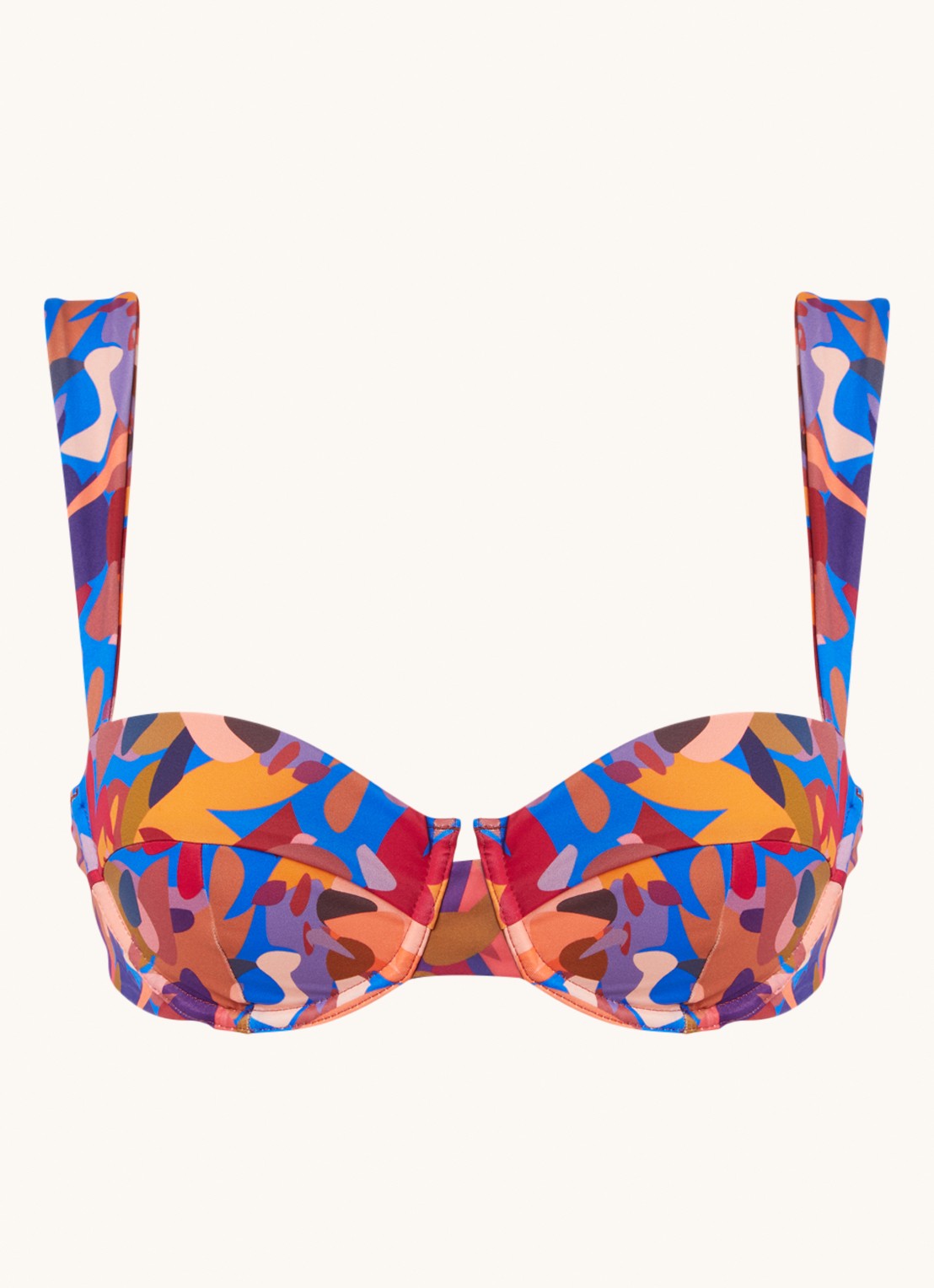 Aya Label The Clio balconette bikinitop met beugel en uitneembare vulling - voorkant oranjerood