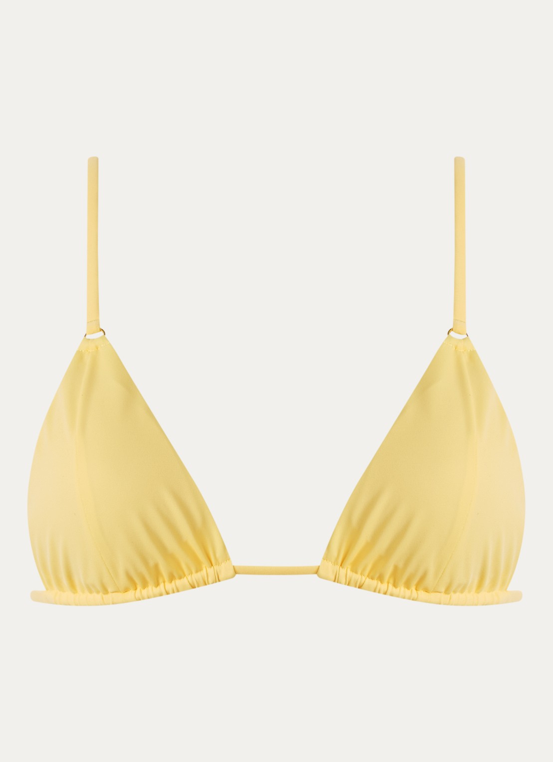 Aya Label The Melia triangel bikinitop met uitneembare vulling - voorkant lichtgeel