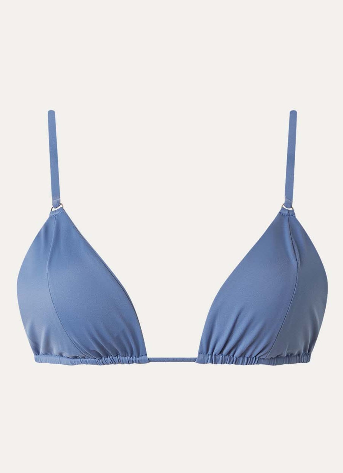 Aya Label The Melia triangel bikinitop met uitneembare vulling - voorkant staalblauw