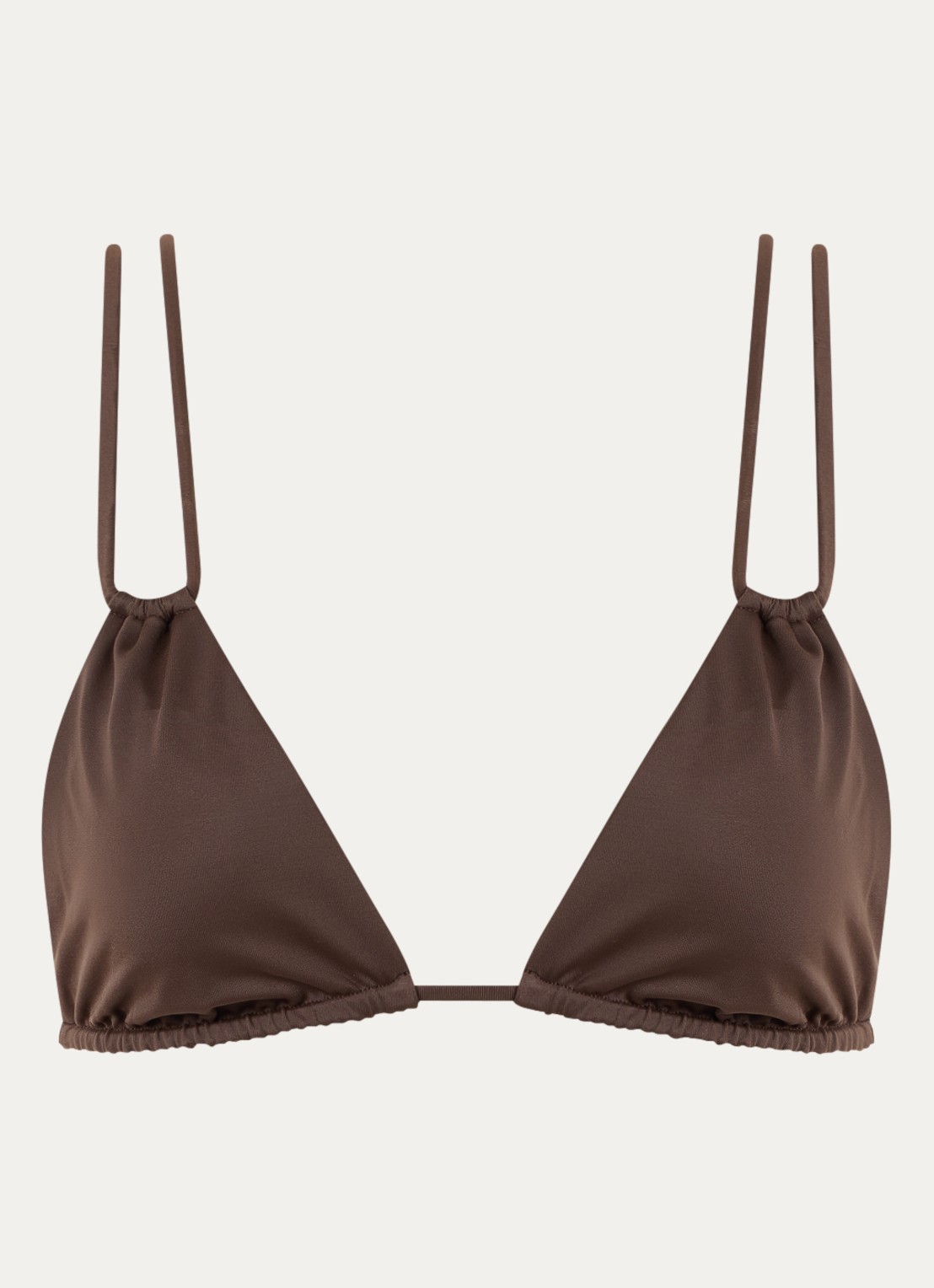 Aya Label The Rhea triangel bikinitop met uitneembare vulling - voorkant 4 donkerbruin