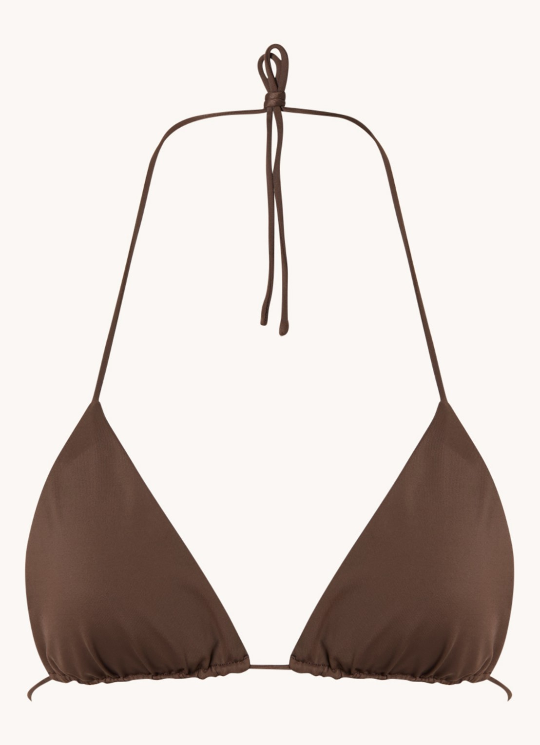 Aya Label The Selene triangel bikinitop met uitneembare vulling - voorkant 3 donkerbruin