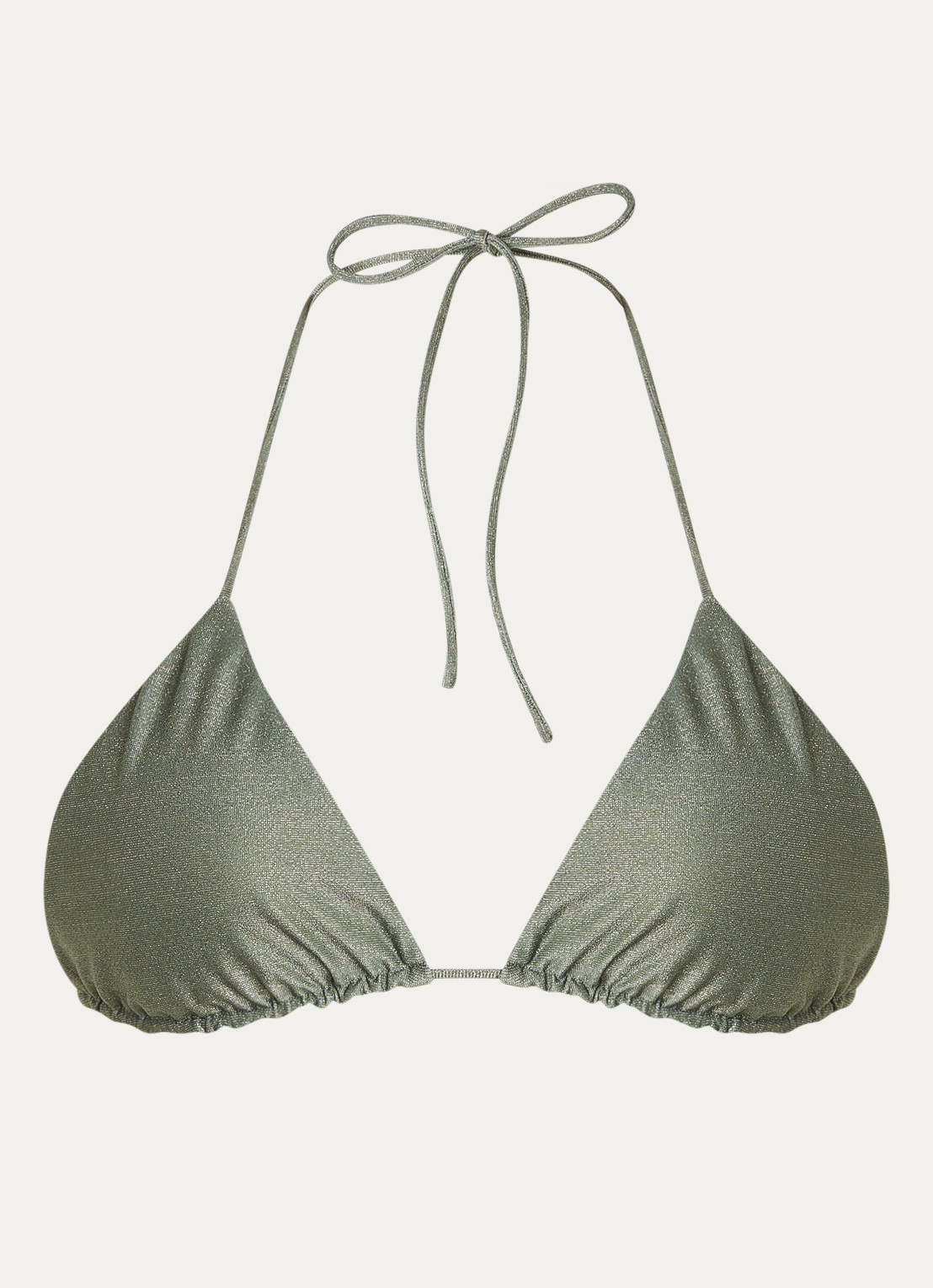 Aya Label The Selene triangel bikinitop met uitneembare vulling - voorkant 4 groen