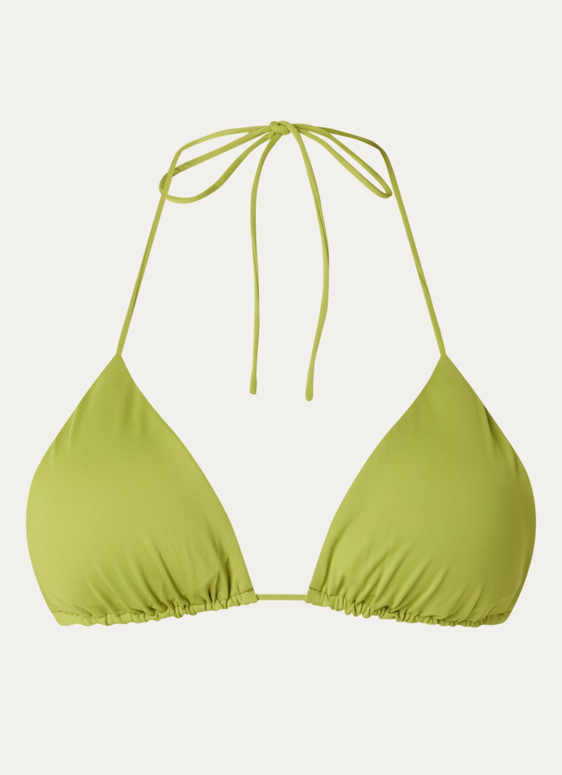 Aya Label The Selene triangel bikinitop met uitneembare vulling - voorkant 3 lime
