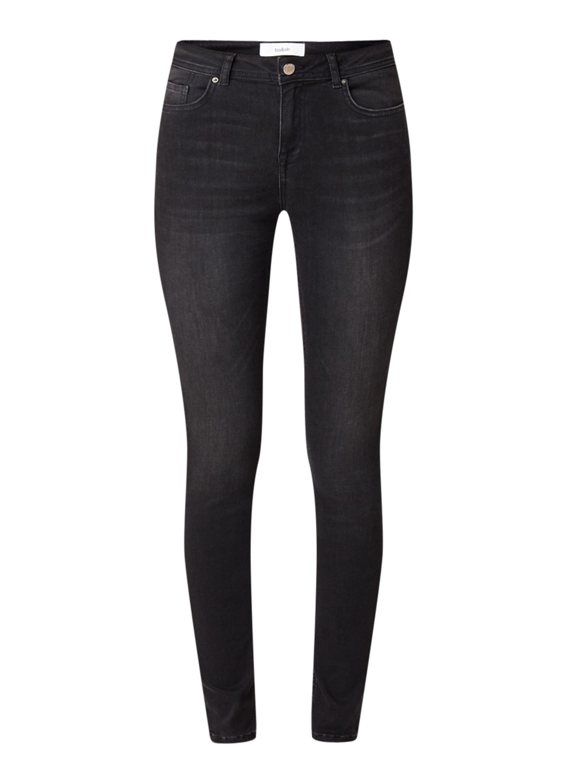 Ba&sh Aimi mid waist skinny jeans - voorkant 2 zwart