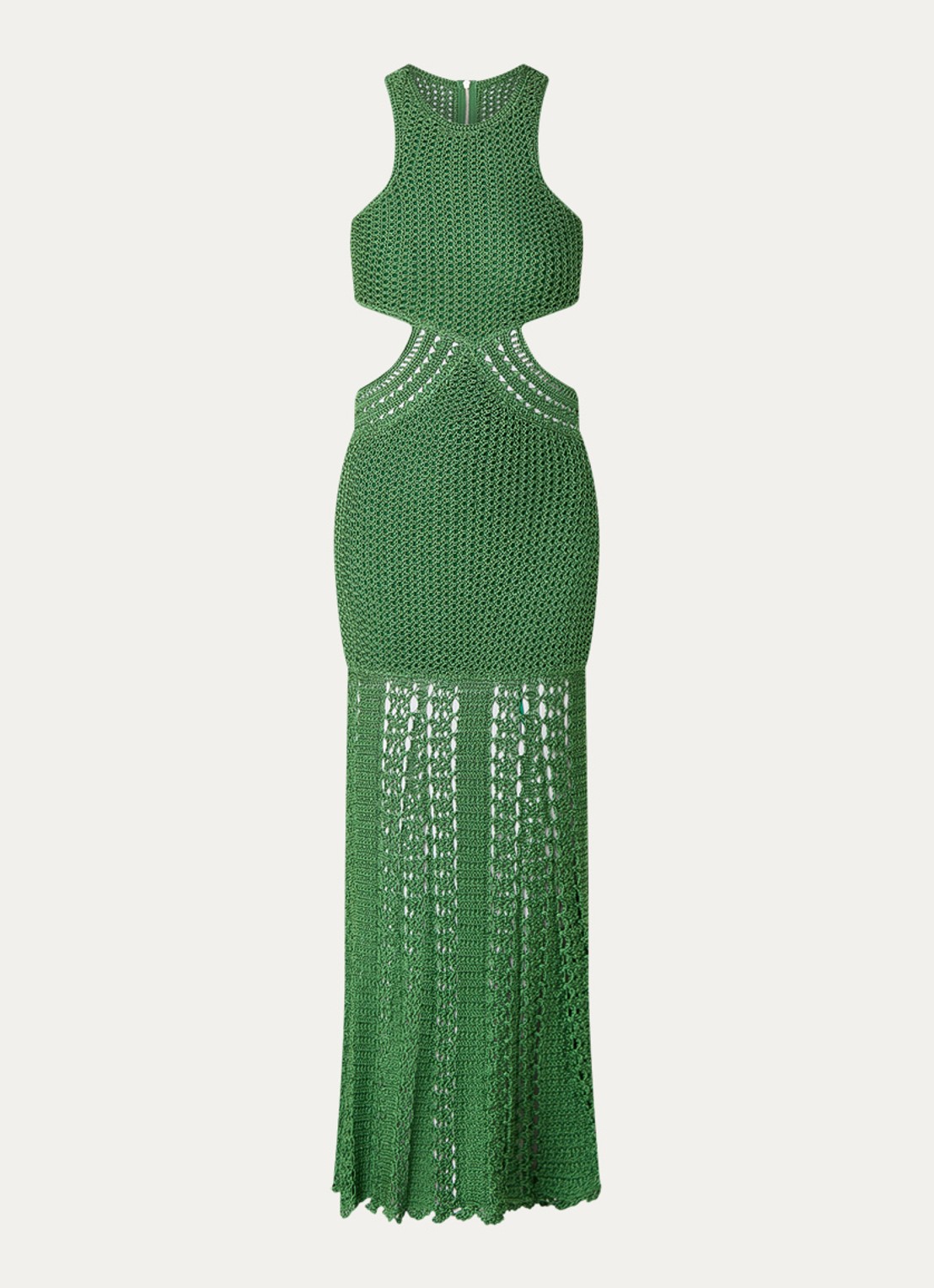 ba&sh Alaga maxi halterjurk met cut-out detail - voorkant 2 groen