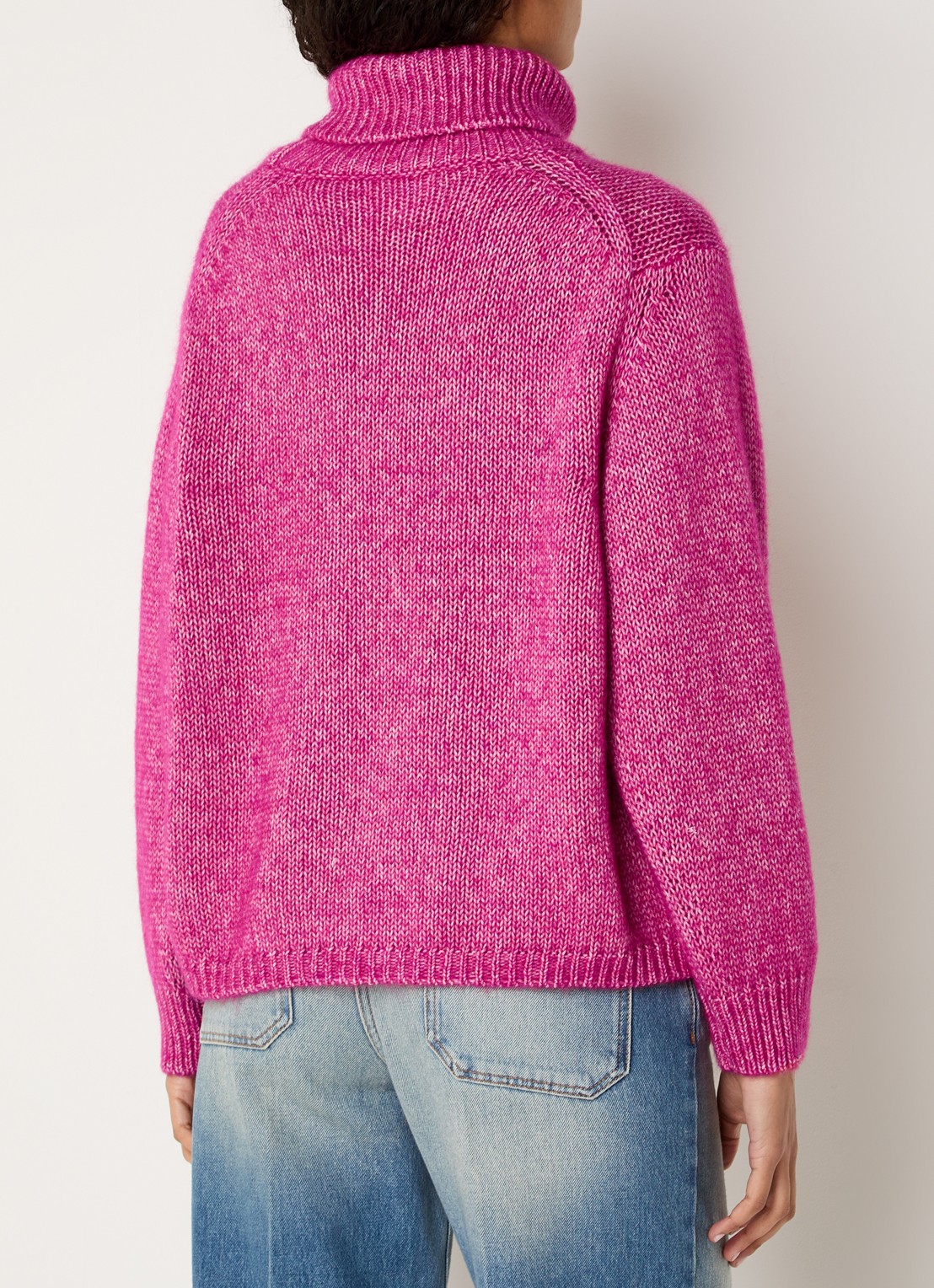 ba&sh Alovie trui in alpaca wolblend - achterkant 3 donkerroze