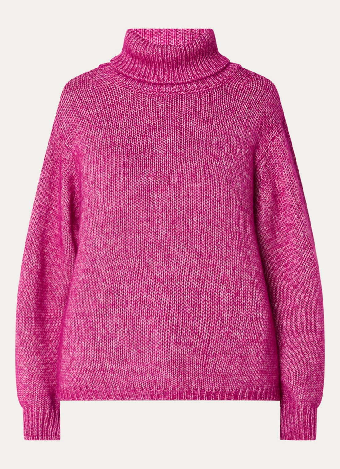 ba&sh Alovie trui in alpaca wolblend - voorkant donkerroze