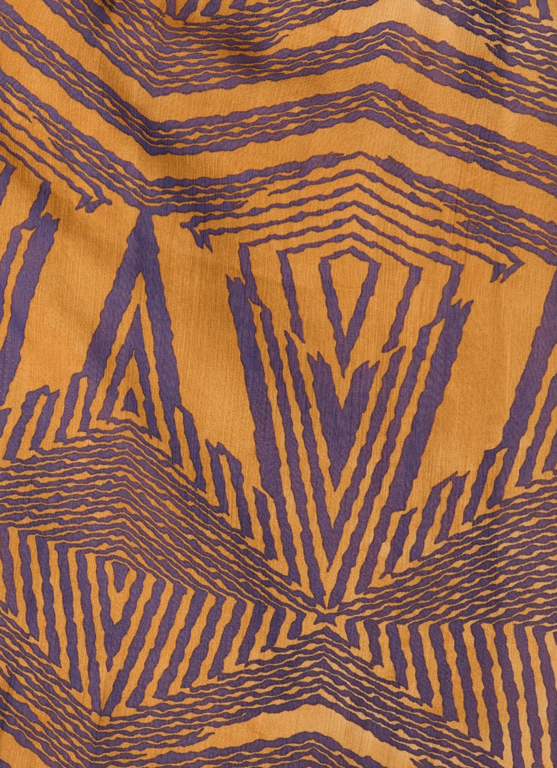 ba&sh Antal midi tuniek jurk met V-hals en print - detail 5 cognac