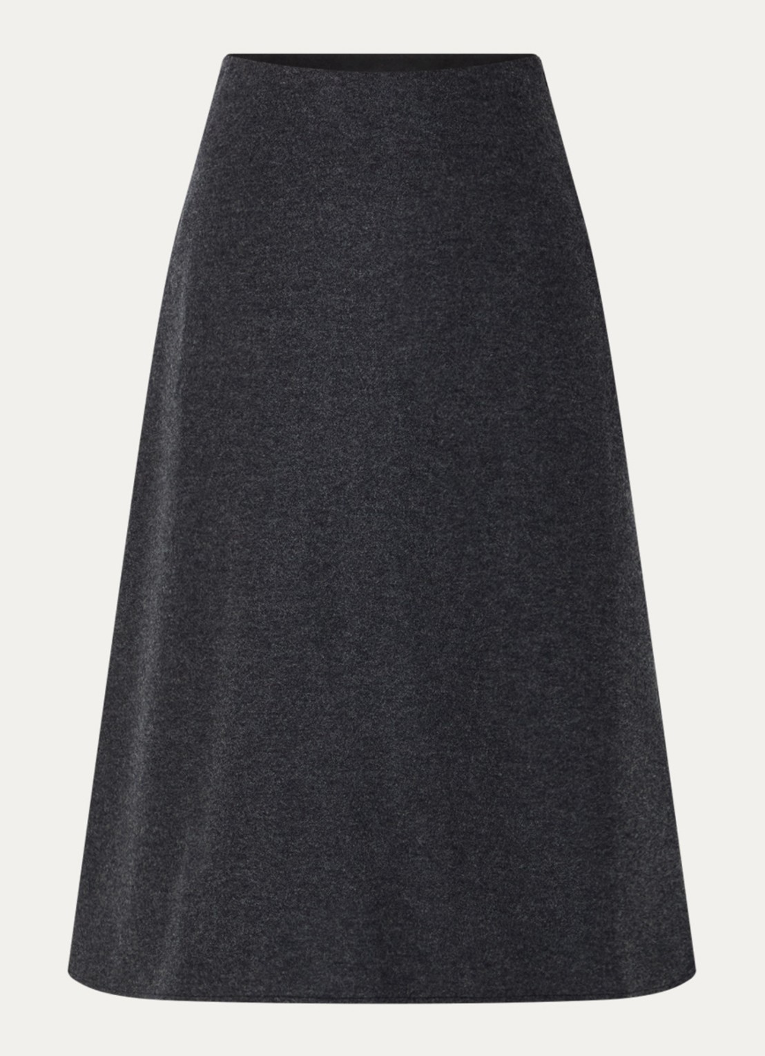 ba&sh Aymy midi rok in wolblend  - voorkant antraciet