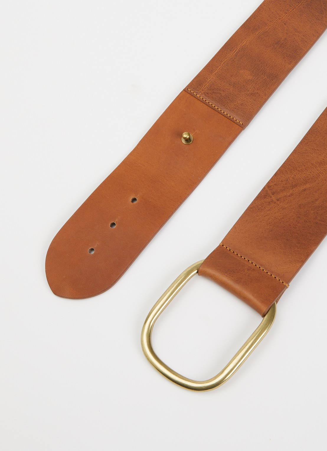 ba&sh Banel riem van leer - detail 2 roestbruin