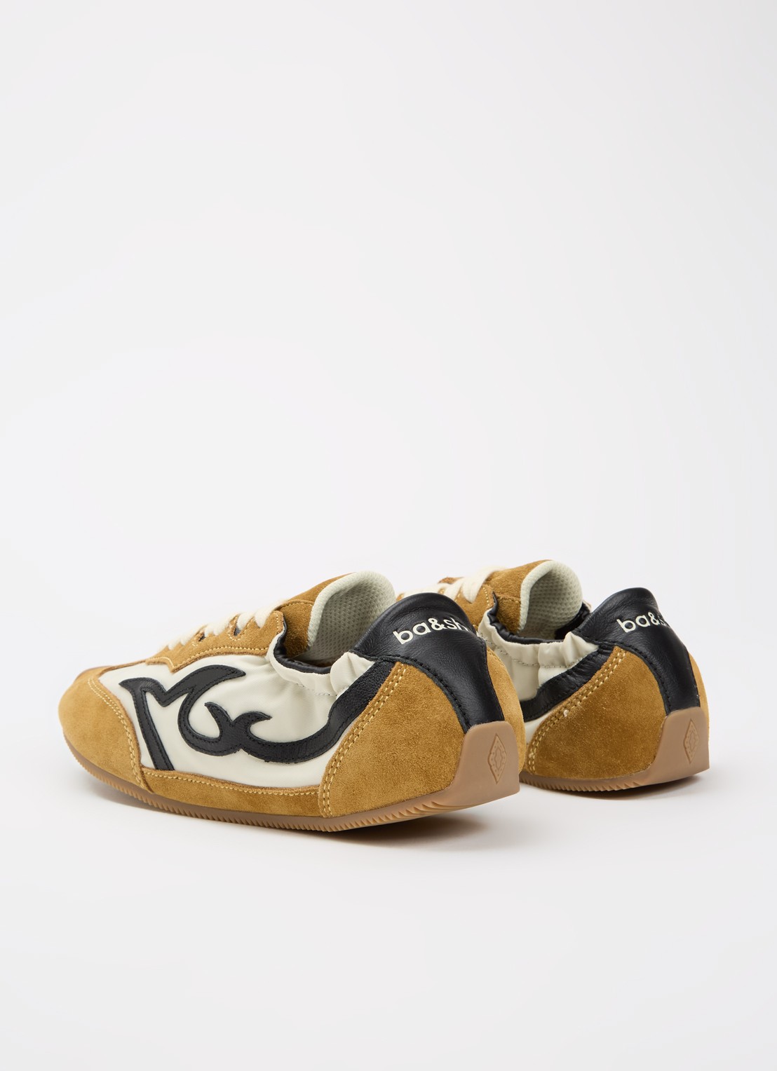 ba&sh Baskets Celleste sneaker van suède - achterkant 2 geel