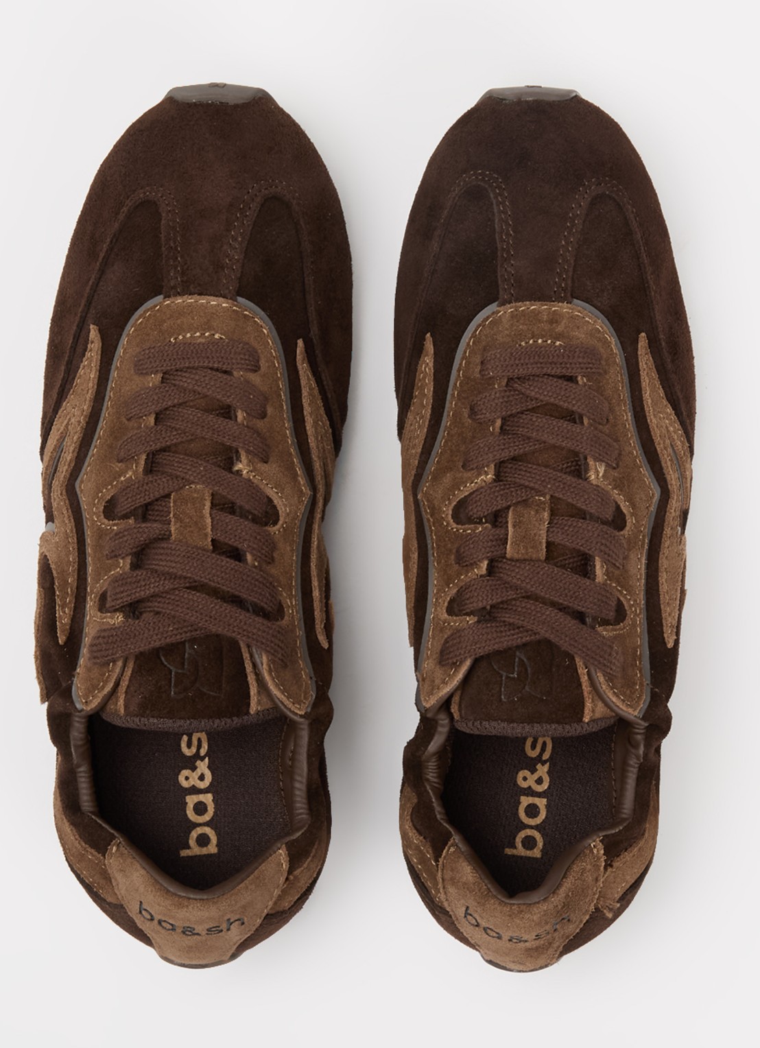 ba&sh Baskets Celleste sneaker van suède - detail 2 bruin