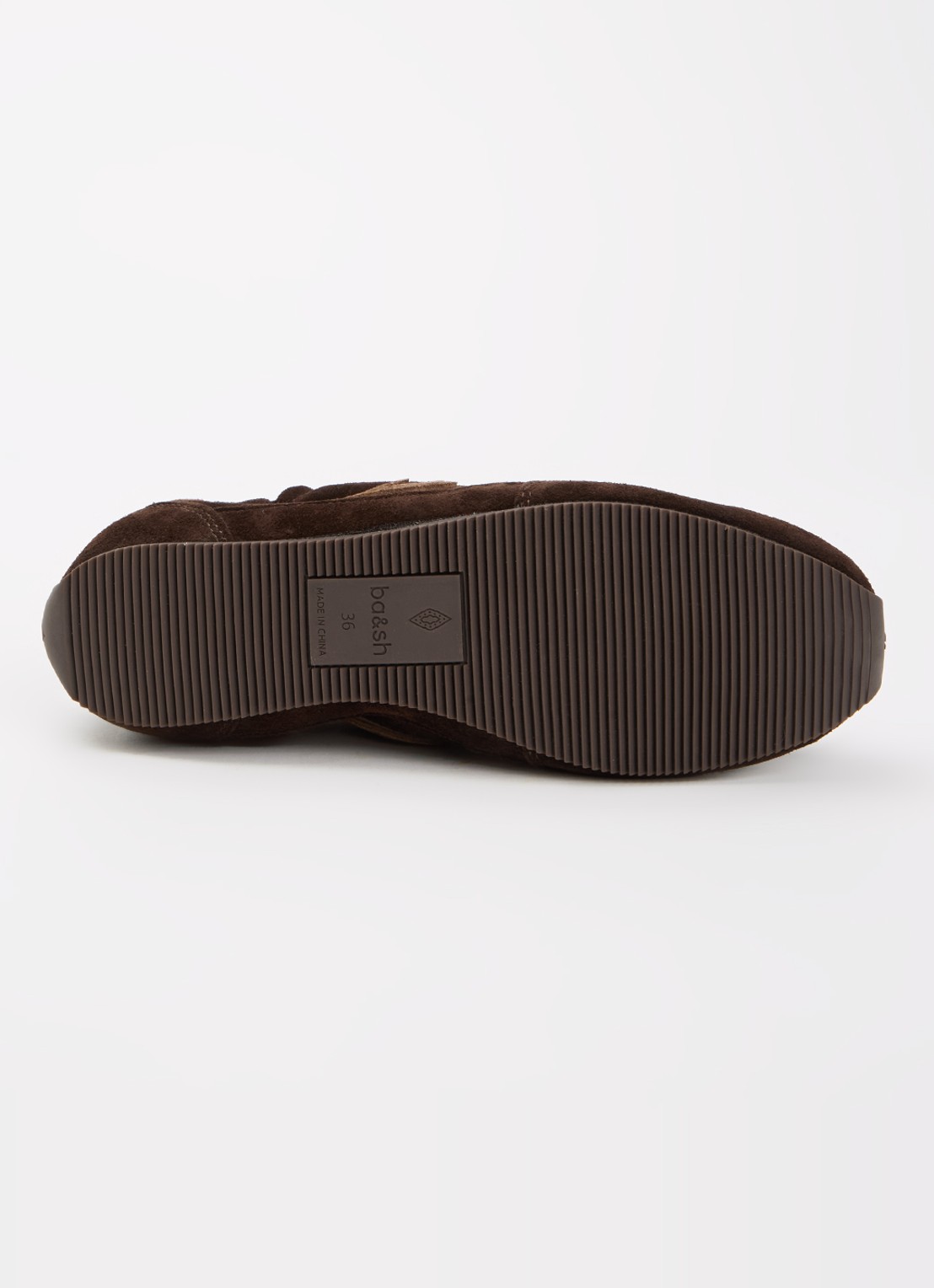 ba&sh Baskets Celleste sneaker van suède - detail 3 bruin