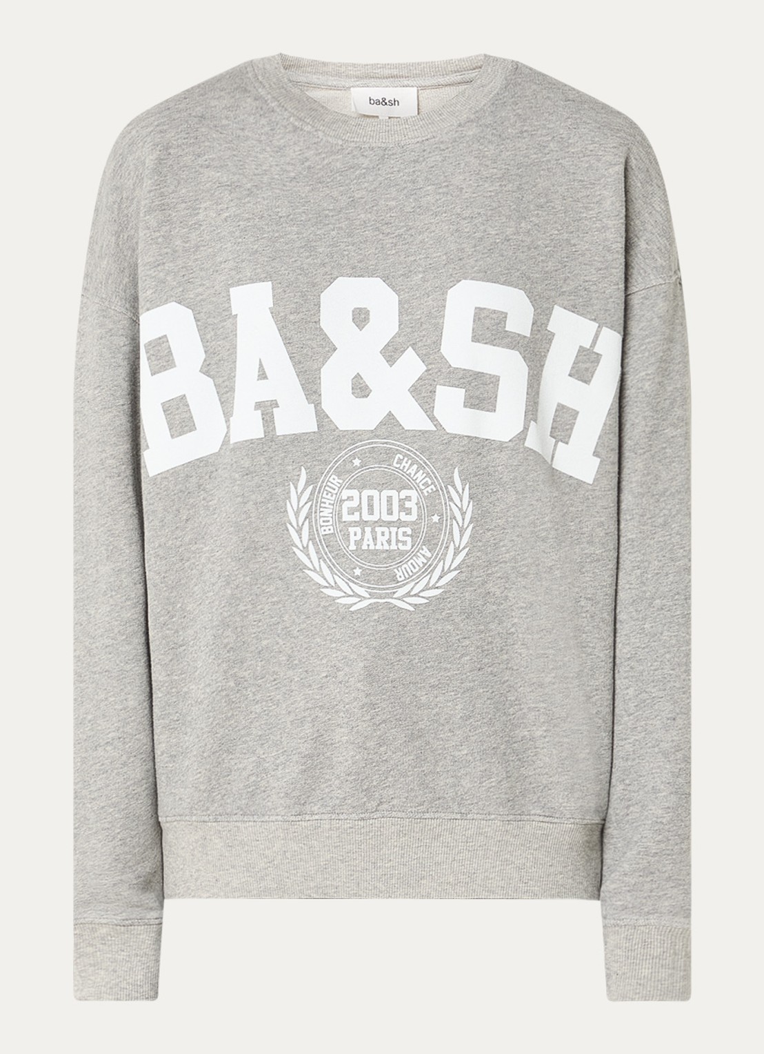 ba&sh Benjamin sweater met logoprint - voorkant 2 grijs