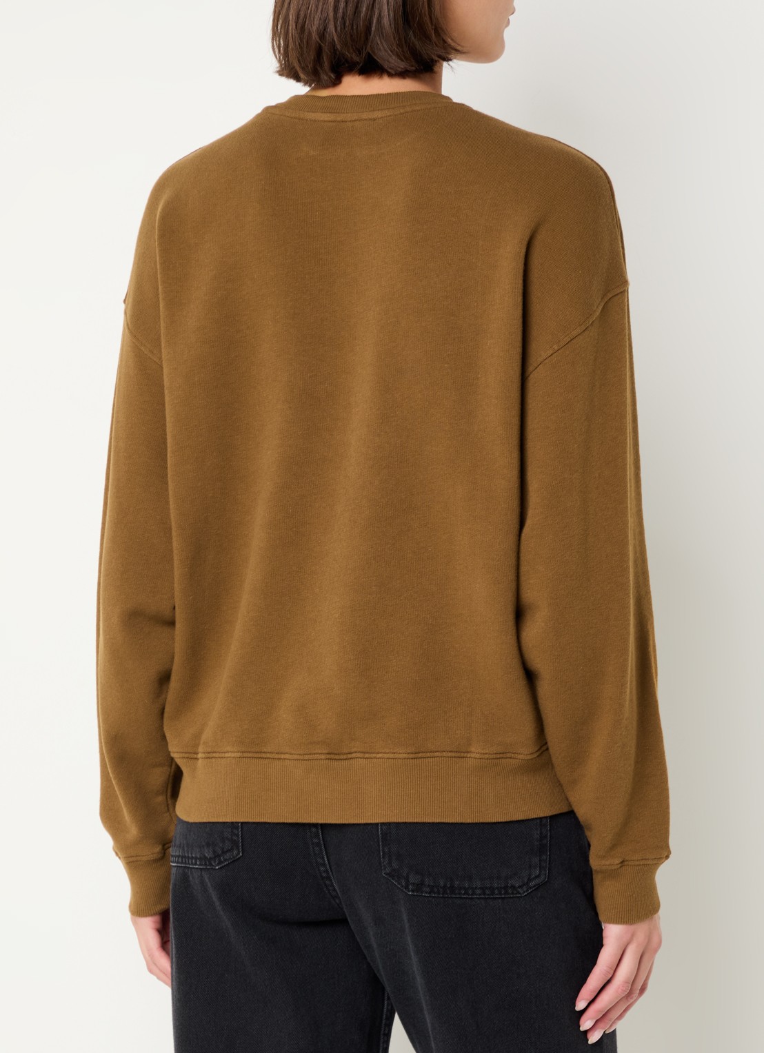 ba&sh Benjamin sweater met logoprint - achterkant cognac