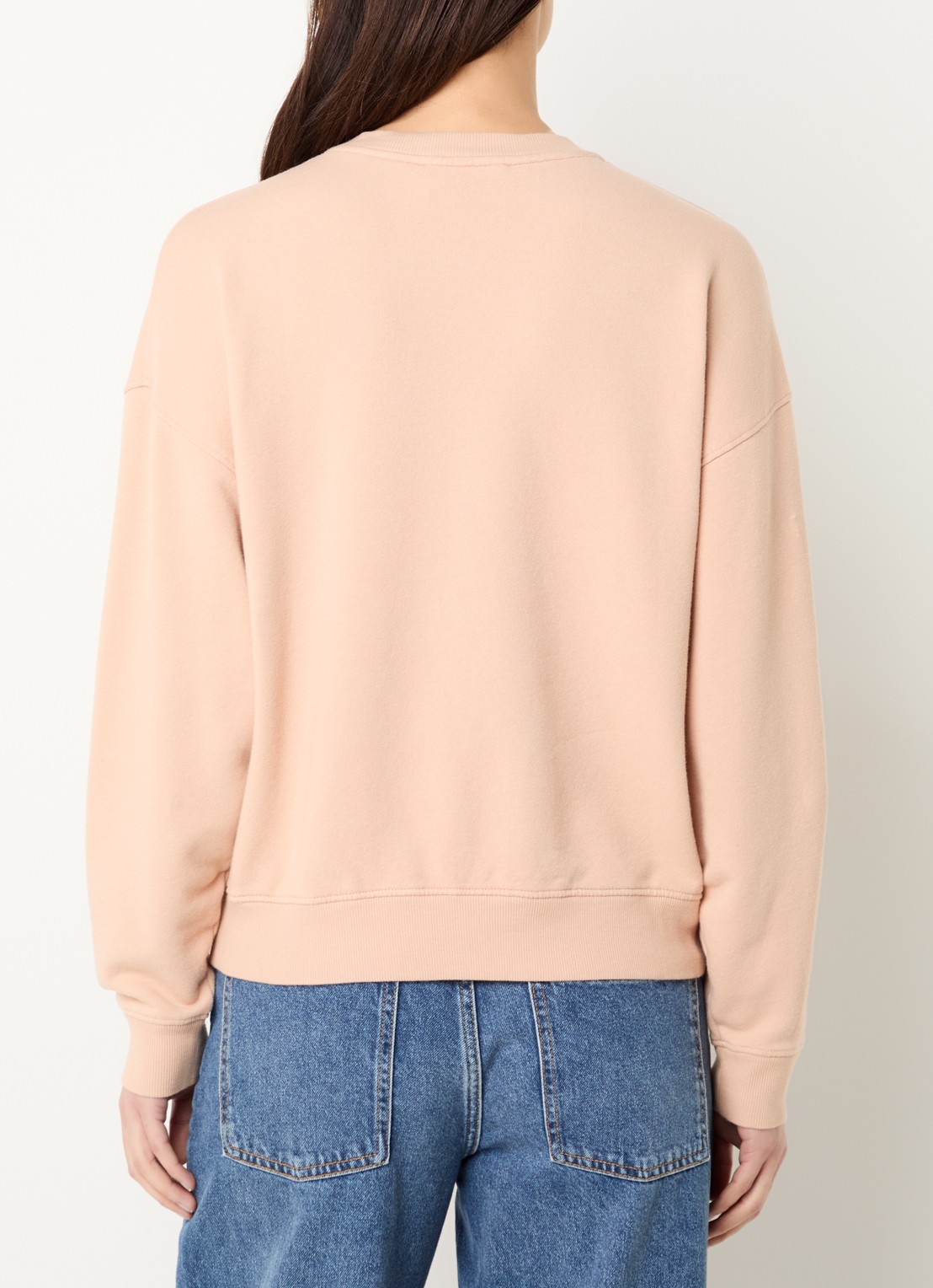 ba&sh Benjamin sweater met logoprint - achterkant 3 zalmroze
