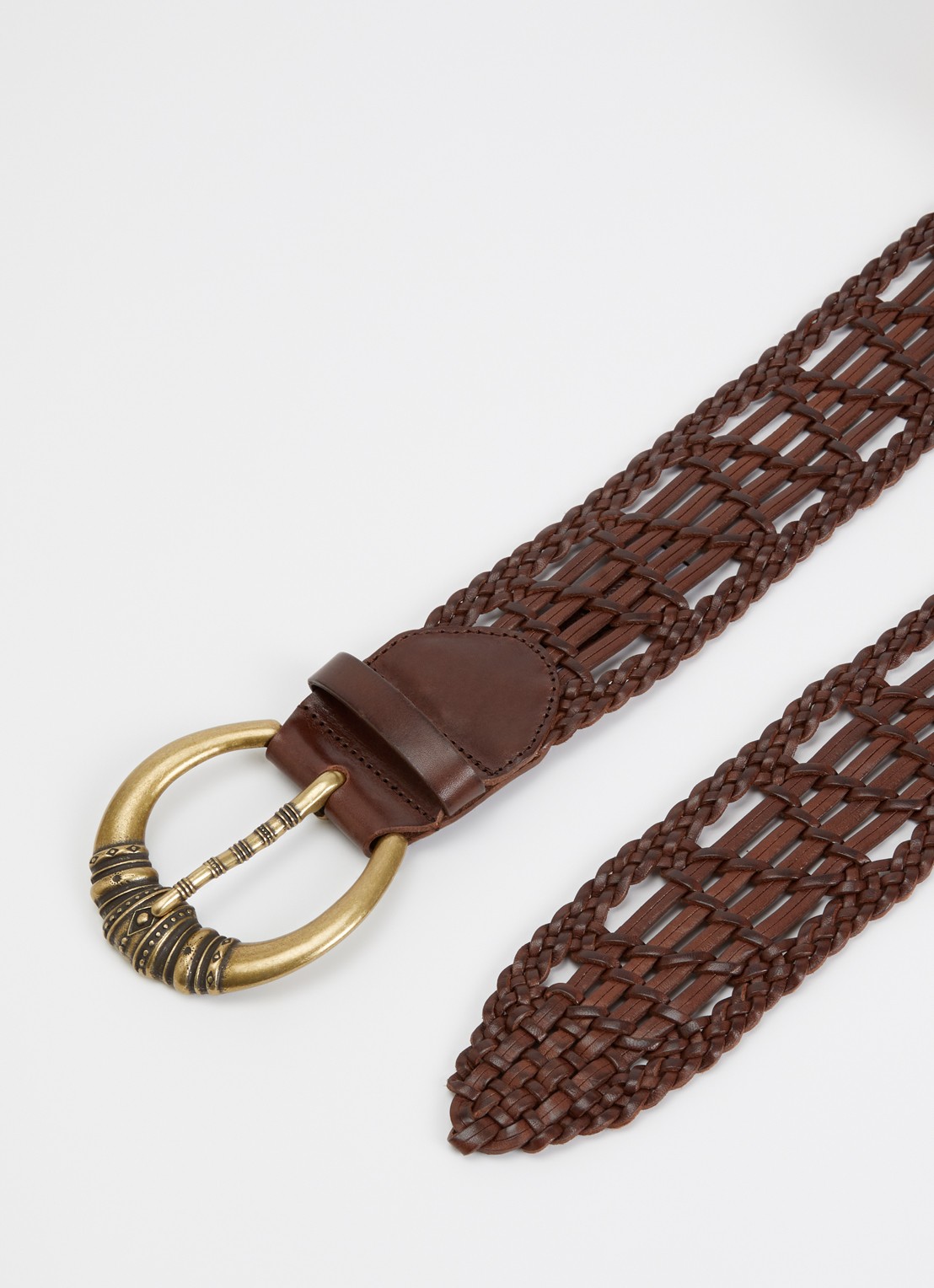 ba&sh Blemence riem van leer - detail 2 bruin