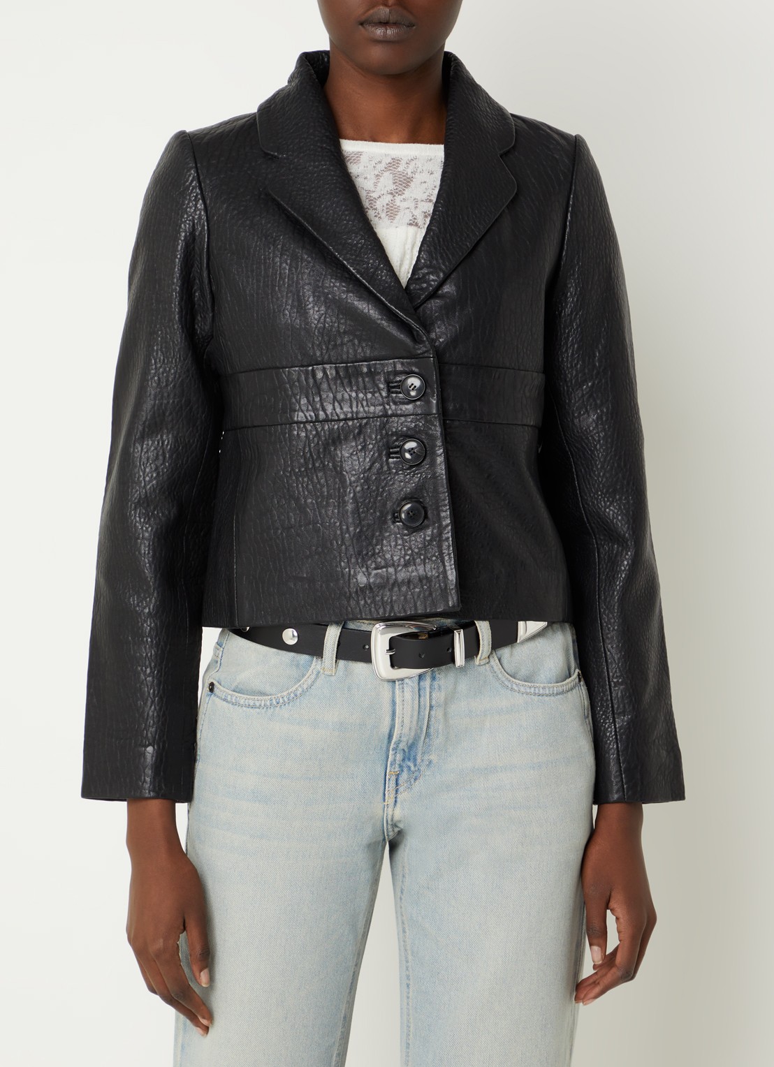 ba&sh Borneo jack van lamsleer - detail 4 zwart