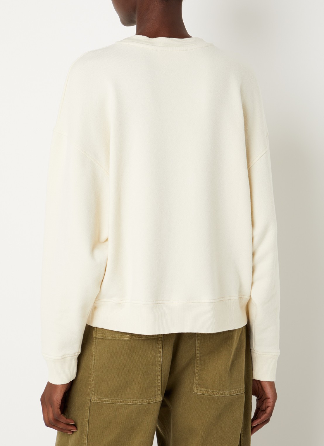 ba&sh Brad sweater met logo - achterkant 3 gebroken wit