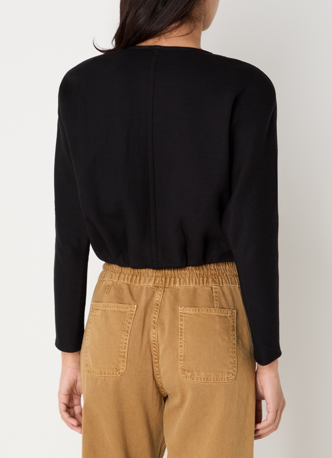 ba&sh Branny T-shirt met ronde hals - achterkant zwart